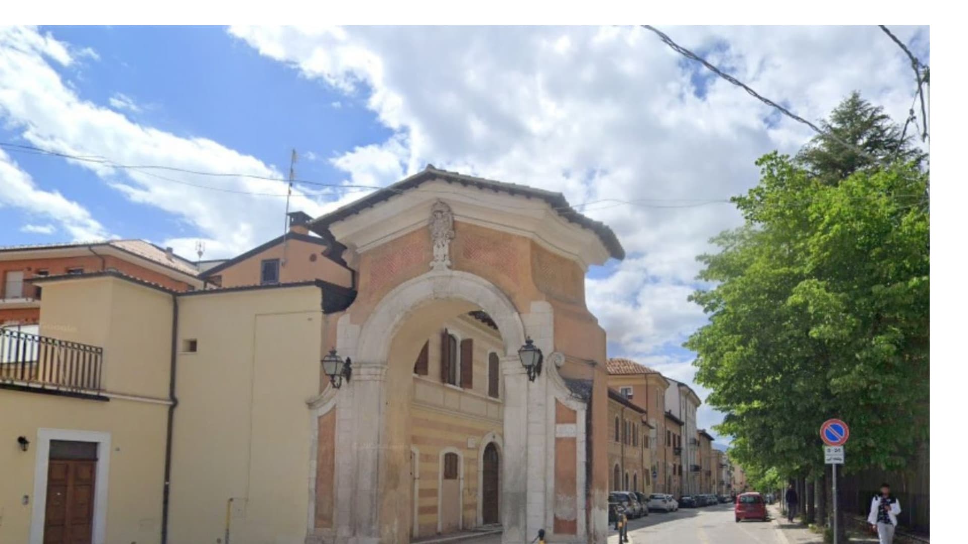La zona di Porta Castello a L'Aquila