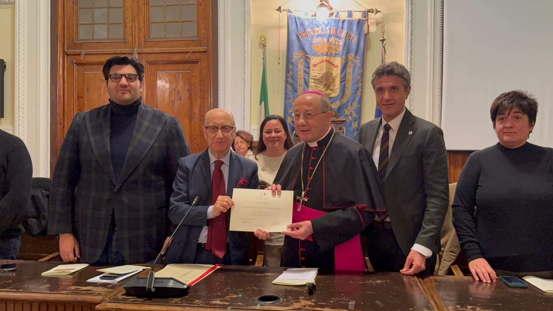 Diego Ferrara e Monsignor Bruno Forte