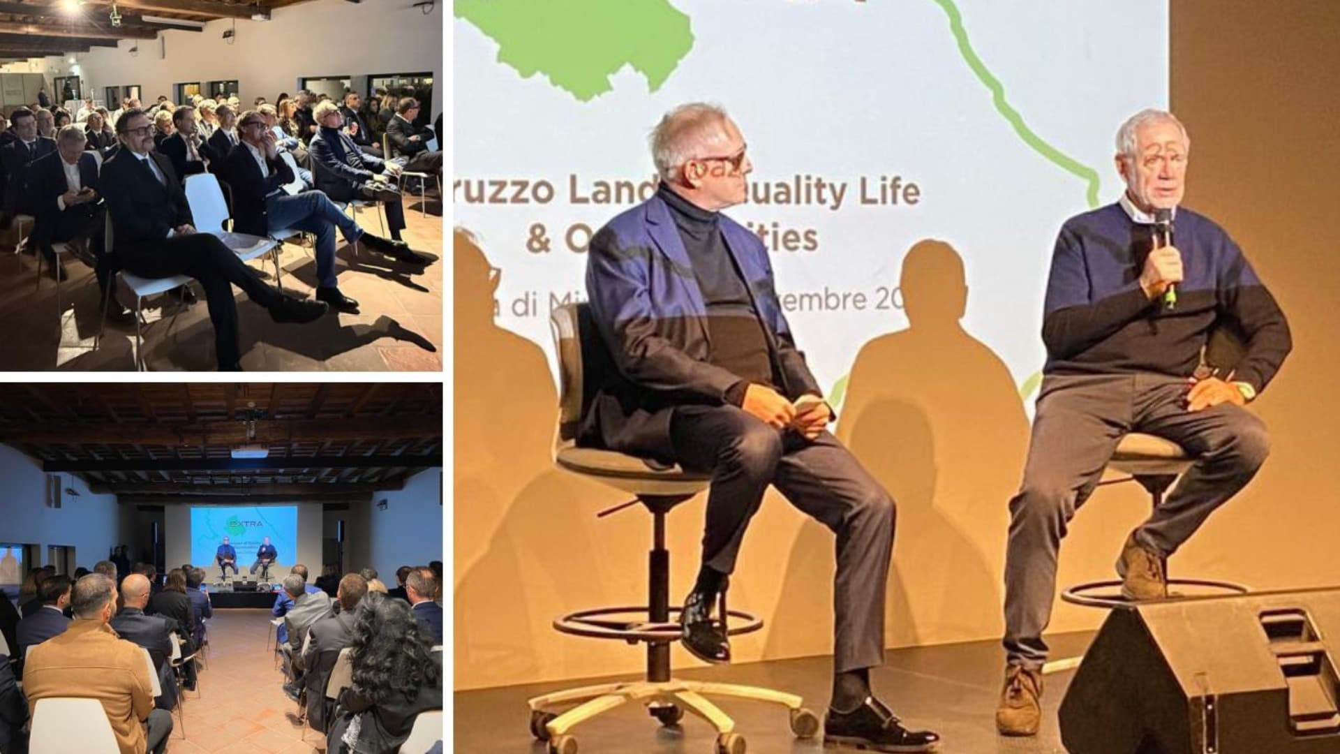 Alcuni momenti della serata milanese di Extra