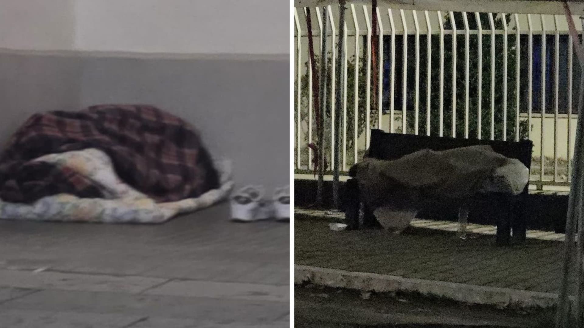 Due immagini simbolo di migranti a Teramo