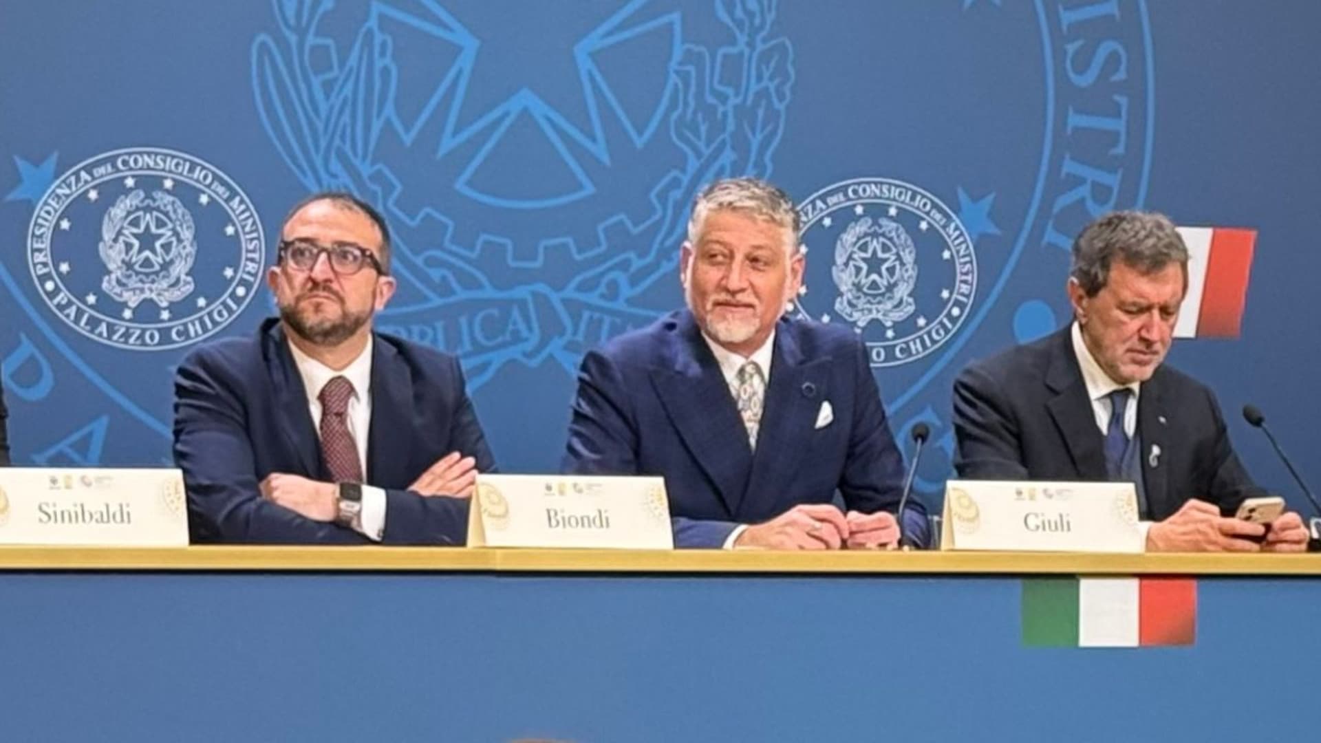 La conferenza stampa a Roma