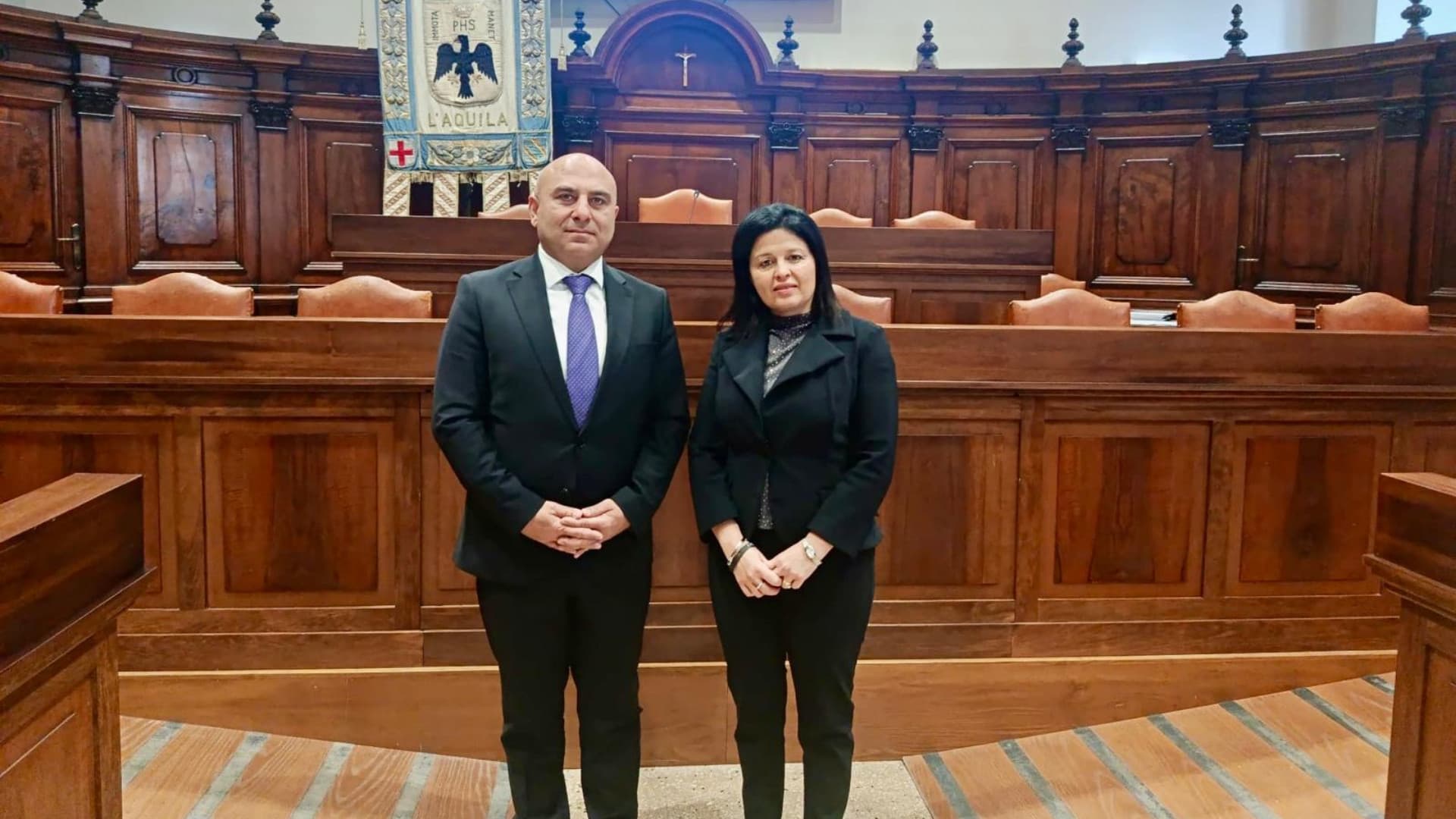 Da destra l'assessore comunale Ersilia Lancia e l'ambasciatore dell’Azerbaigian in Italia, Rashad Aslanov