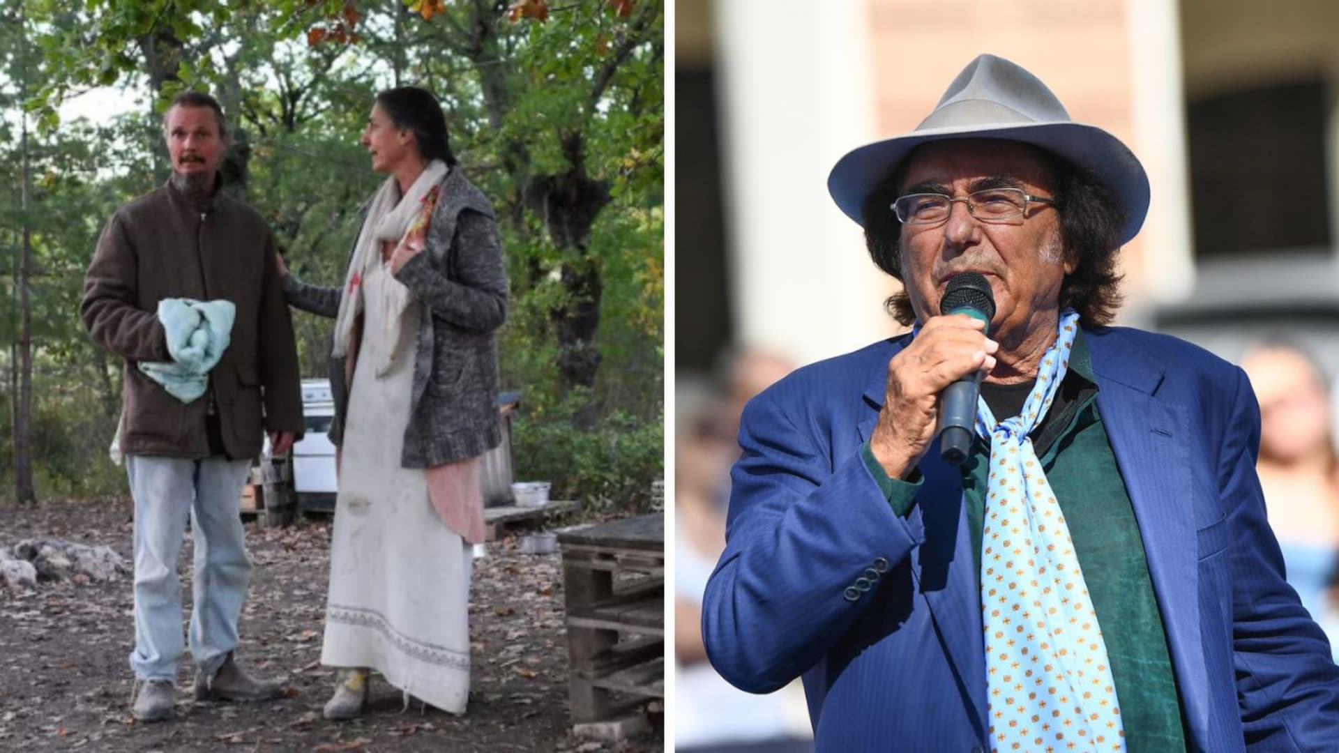 Al Bano e i genitori di Palmoli