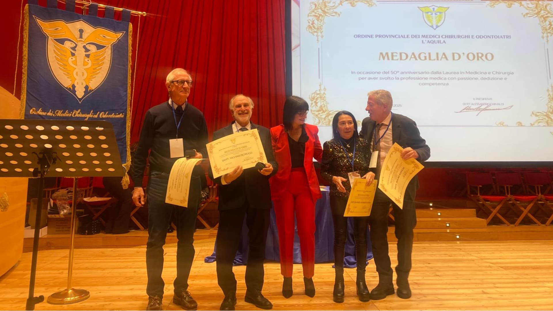 Un momento della premiazione