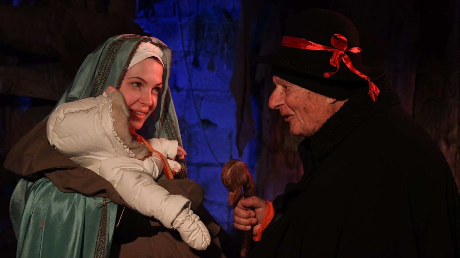 Una bellissima foto del Presepe 2025 (foto da www.presepeviventerivisondoli.it)