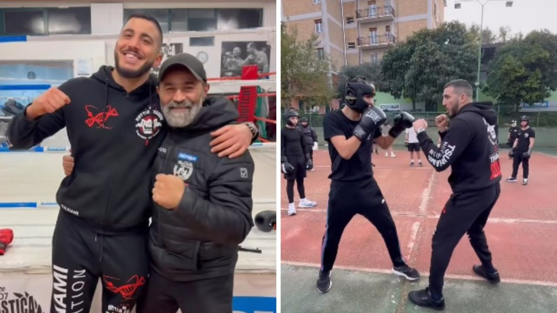 Mattia Faraoni alla palestra di Chieti con il maestro Diodato