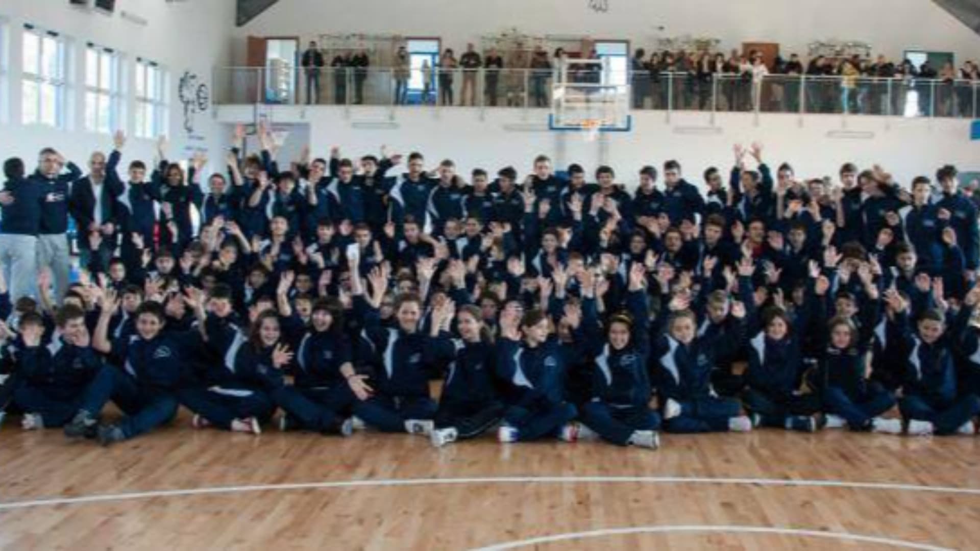 I numerosi ragazzi del vivaio del Nuovo Basket Aquilano