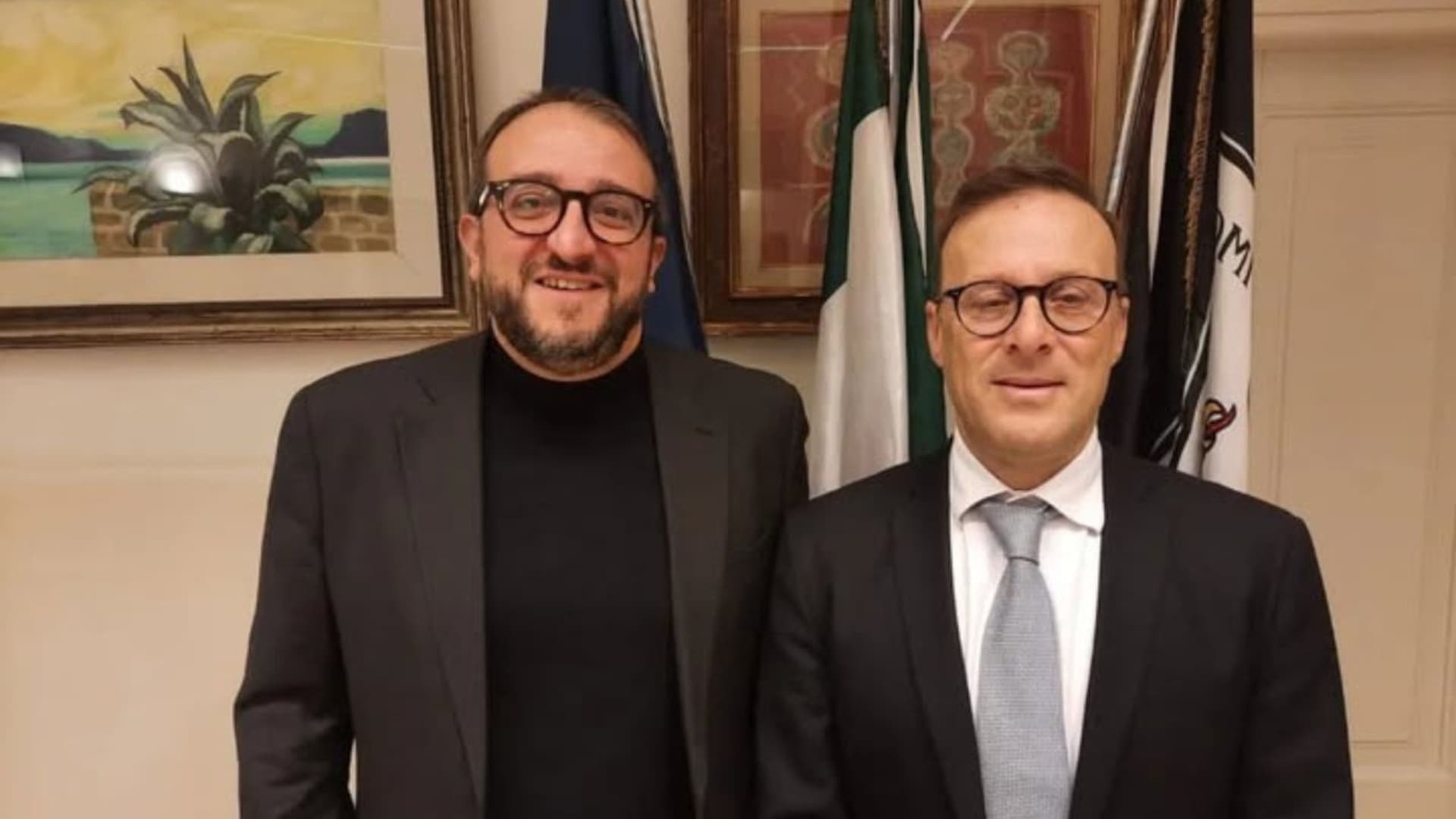 Il sindaco Biondi e il Prefetto Di Vincenzo