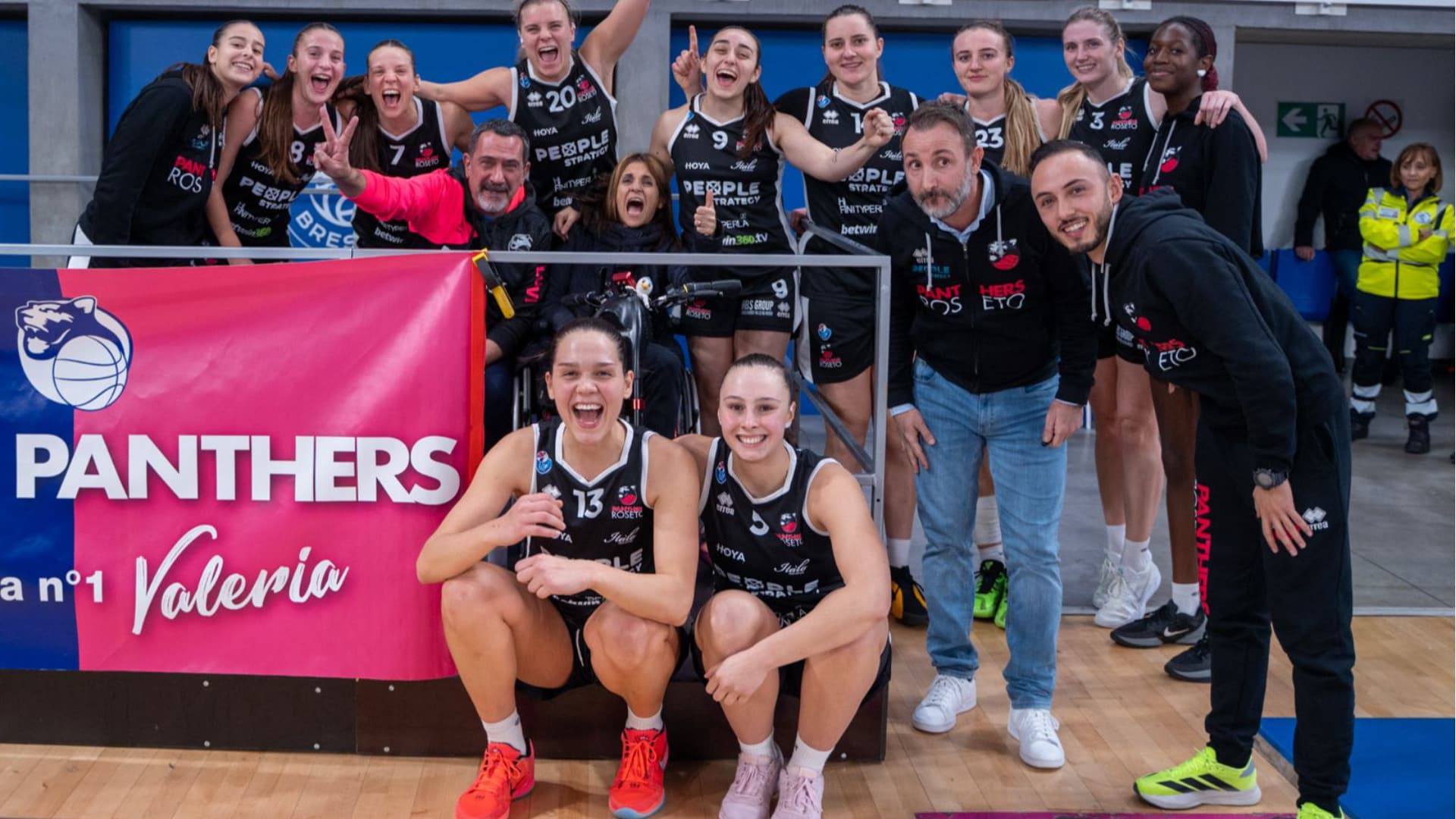 La gioia del Panthers Roseto (foto da Facebook)