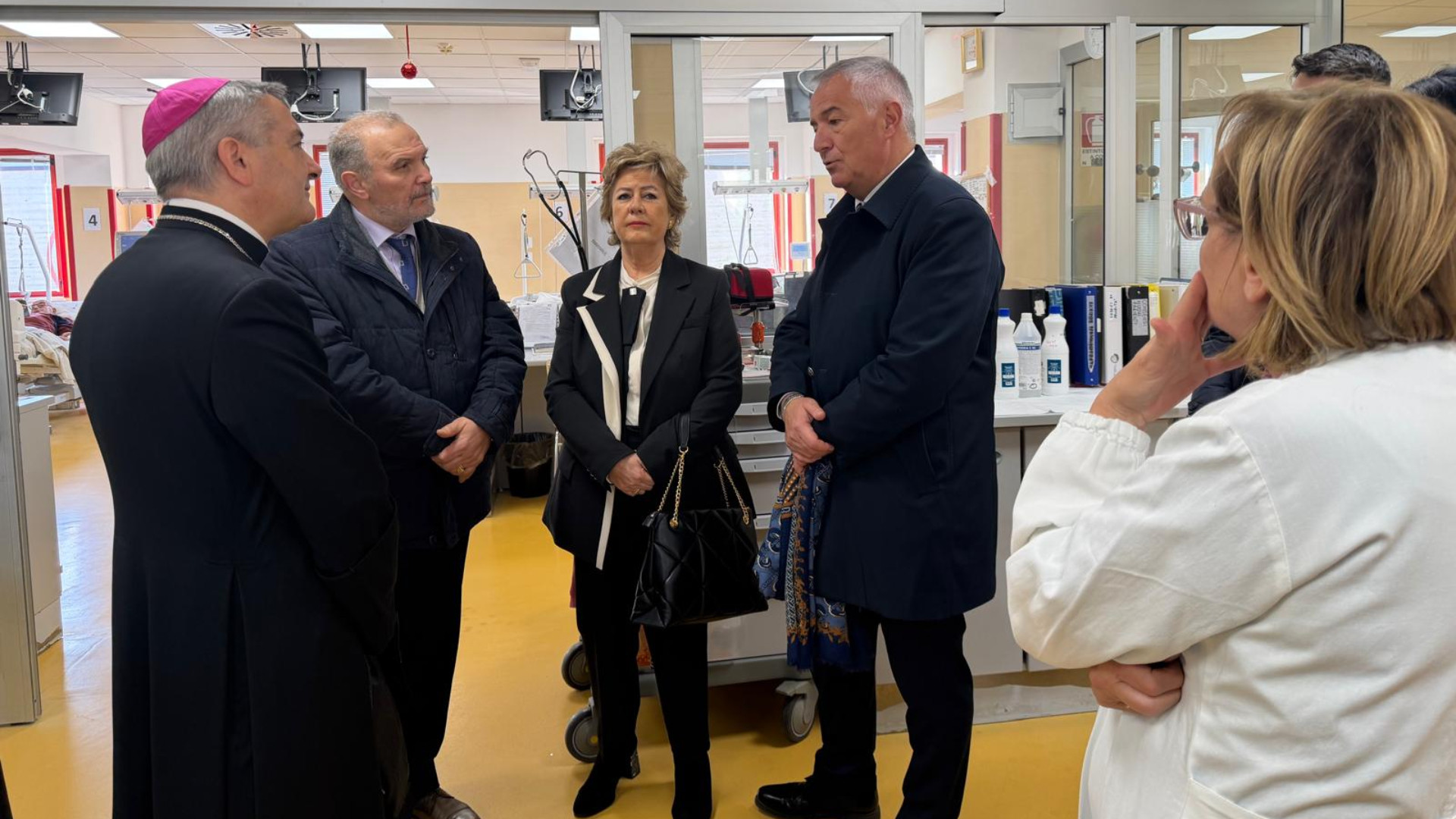 Un momento della visita