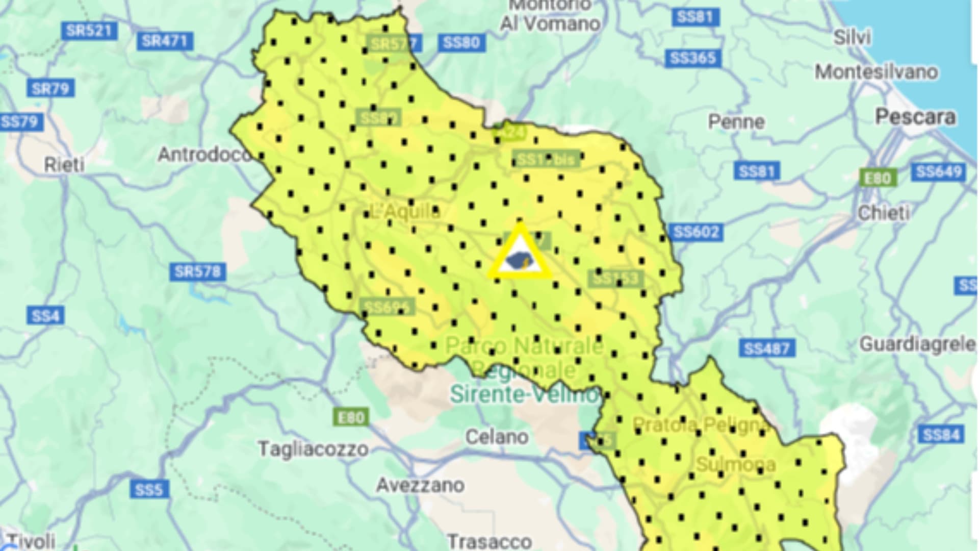 Maltempo in Abruzzo, scatta l'allerta gialla per i temporali: le zone interessate
