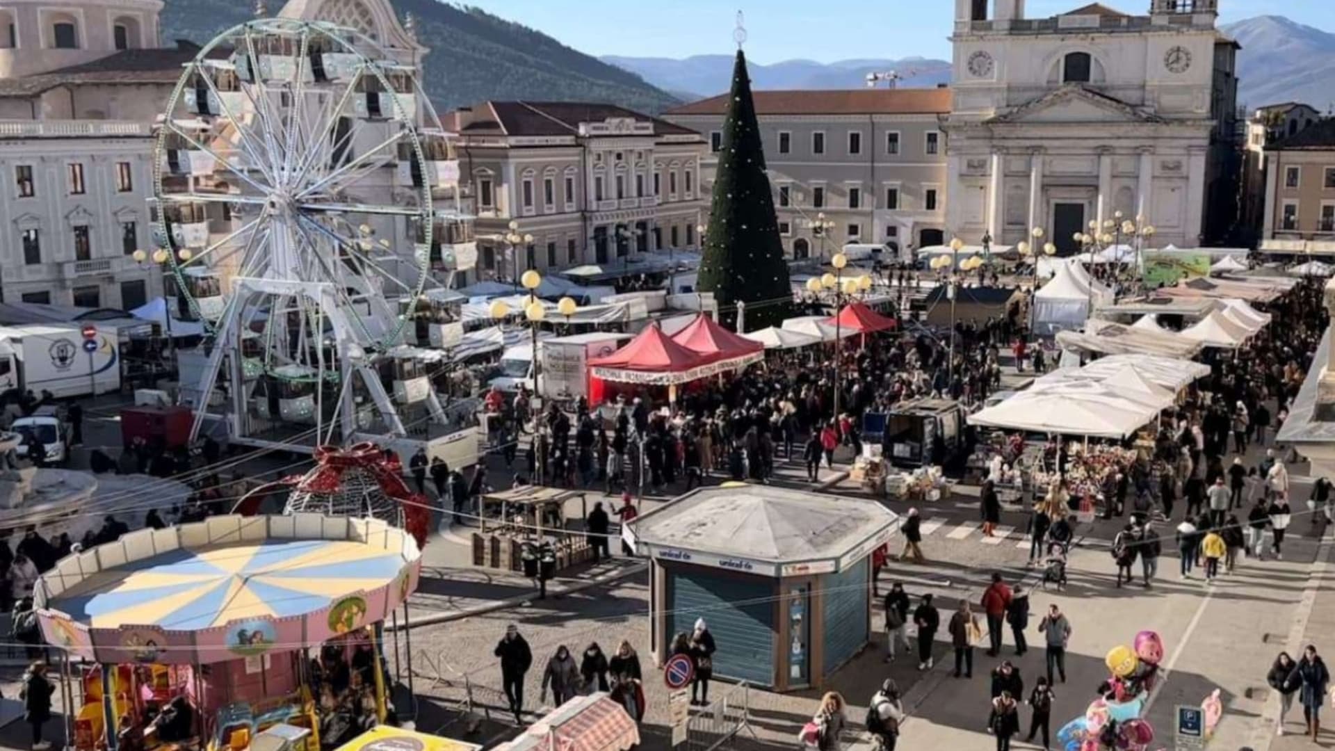 Tutto pronto per la Fiera dell'Epifania a L'Aquila (Foto d'archivio)