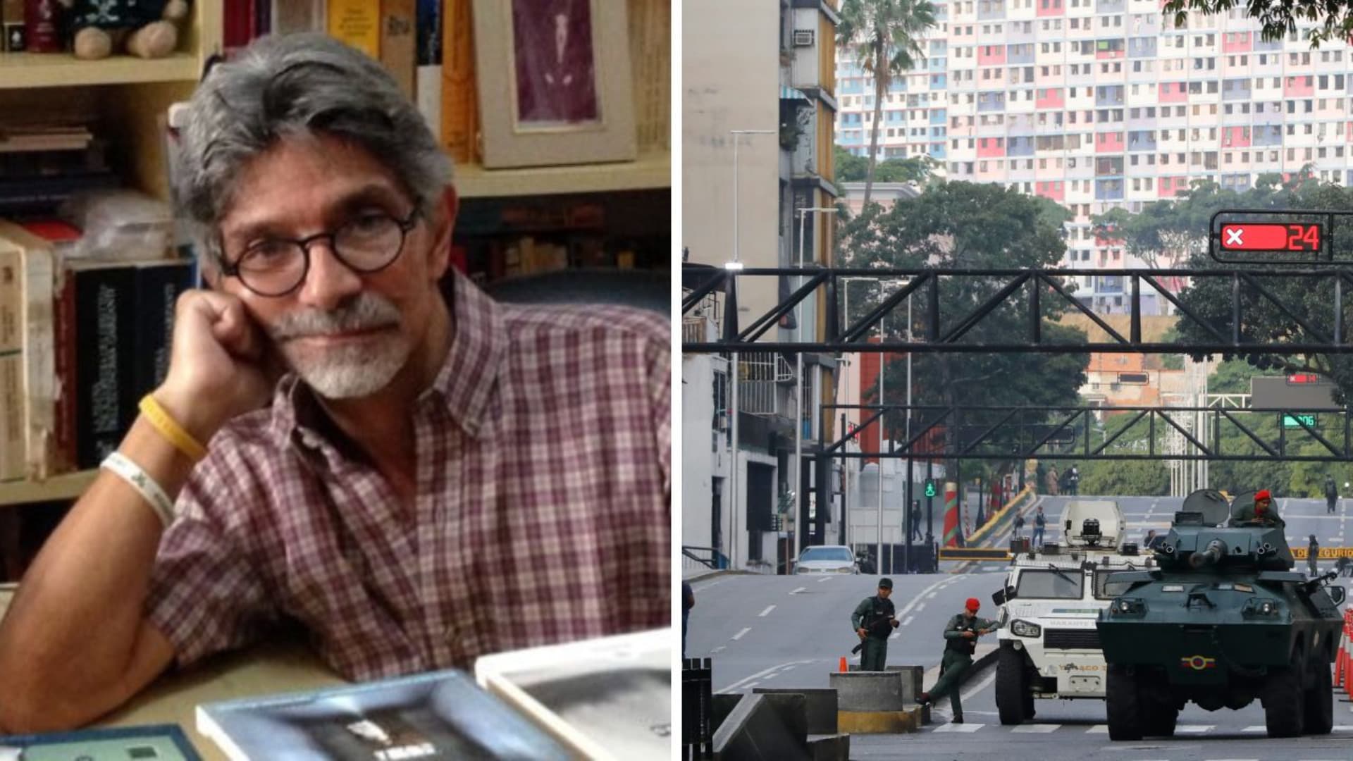 Mauro Bafile e uno scorcio di Caracas