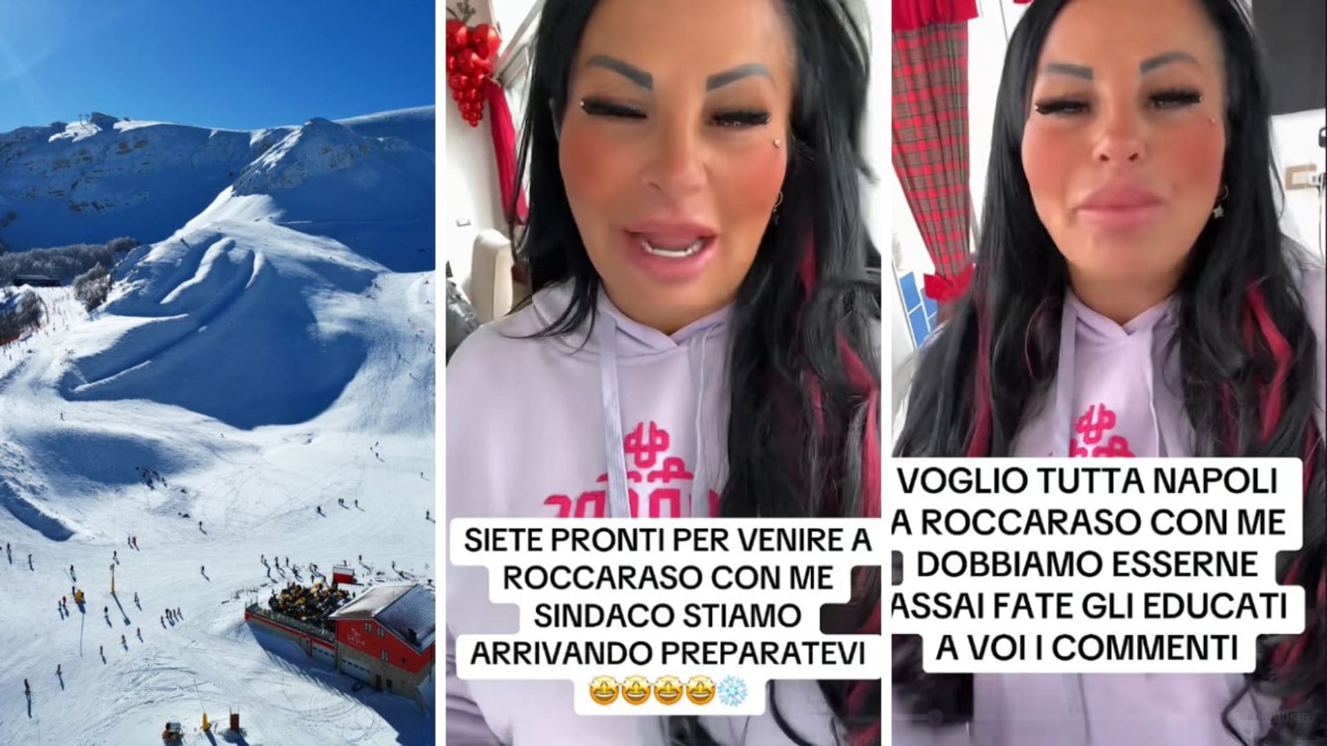 Roccaraso, nuovo "appello" della tiktoker De Crescenzo: «Voglio tutta Napoli con me»