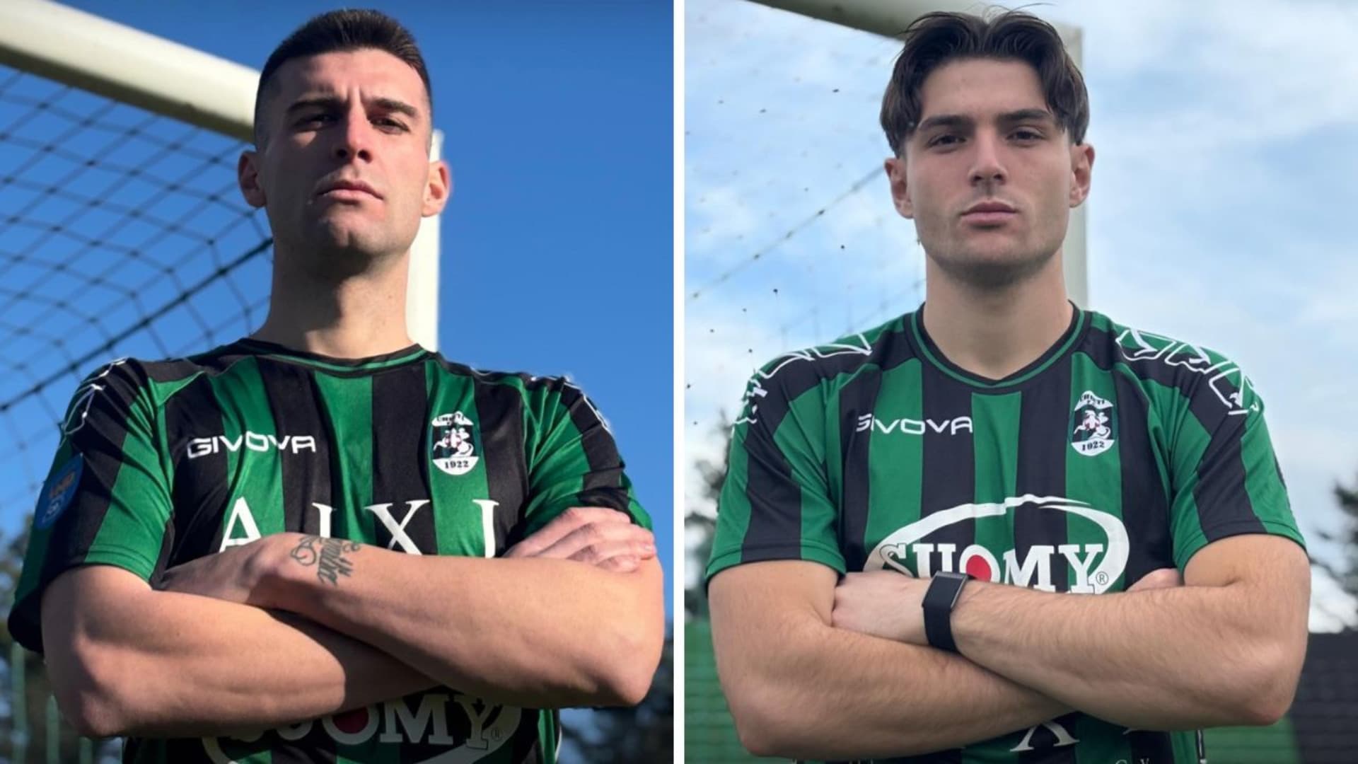 Popovici, a sinistra, e Pollini (foto da Facebook Chieti Fc 1922)