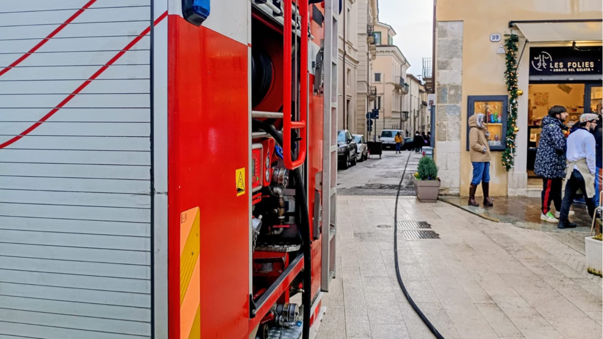 L'intervento dei vigili del fuoco