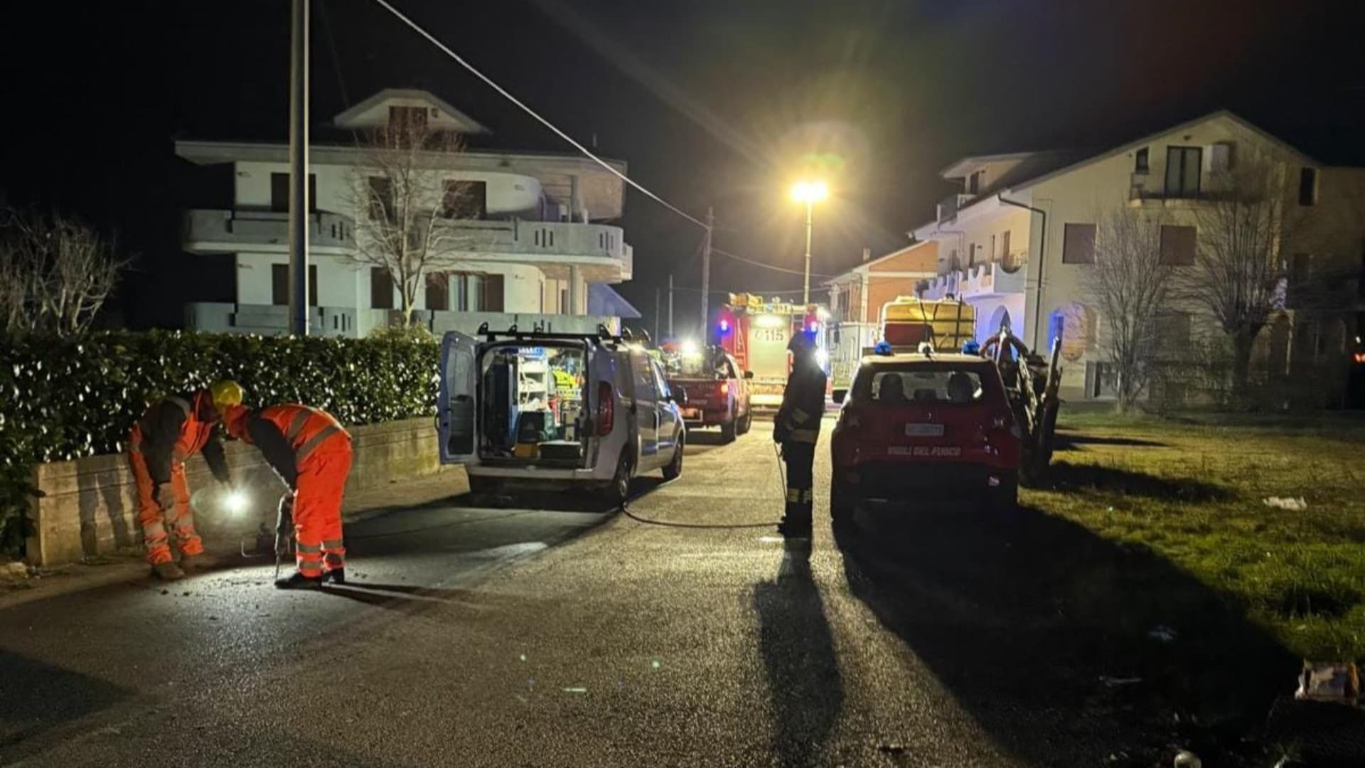 La zona dell'esplosione