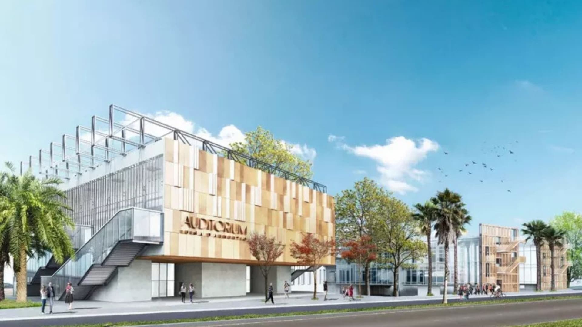 Il rendering del nuovo conservatorio