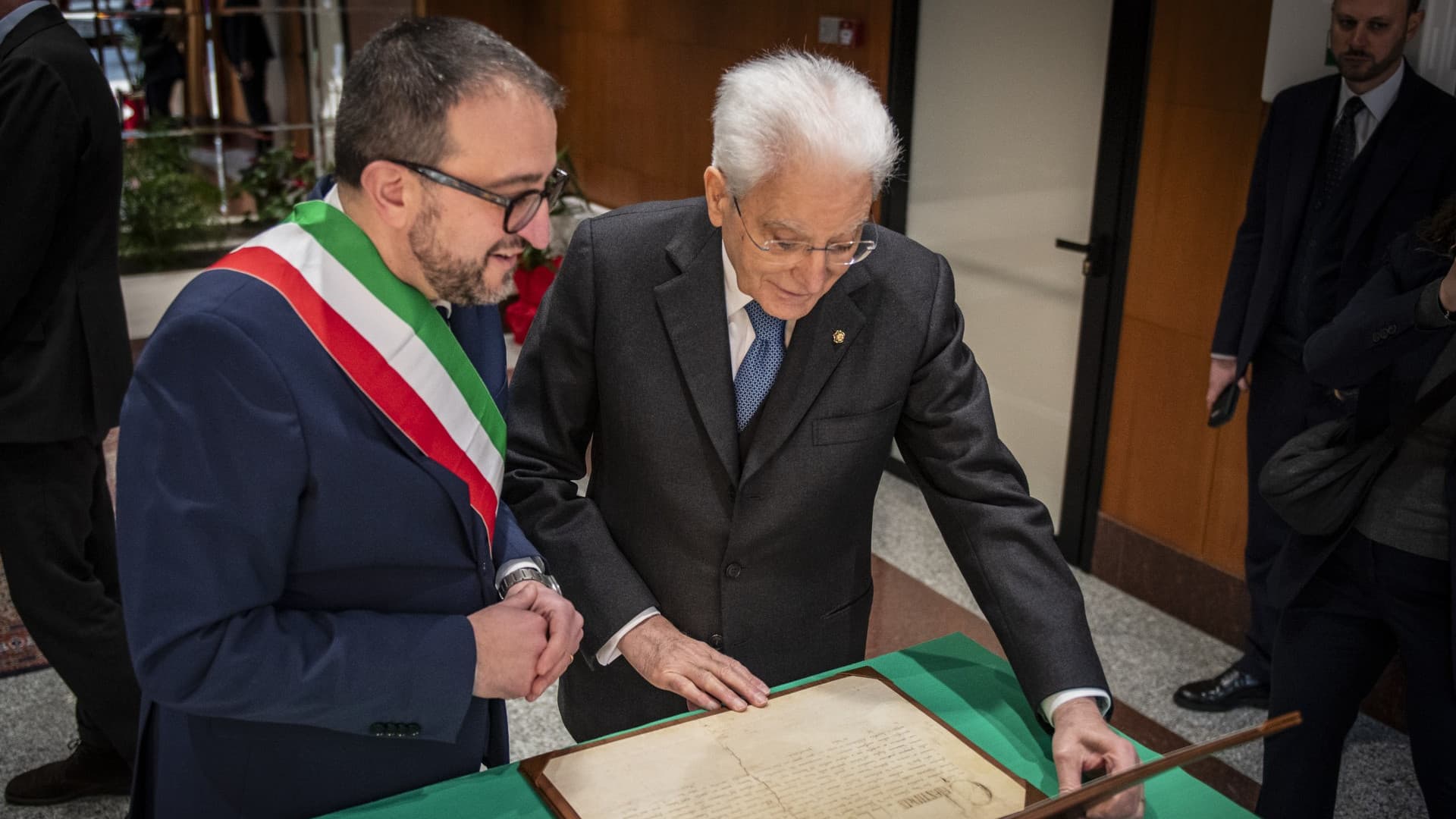 Il sindaco Biondi con Mattarella