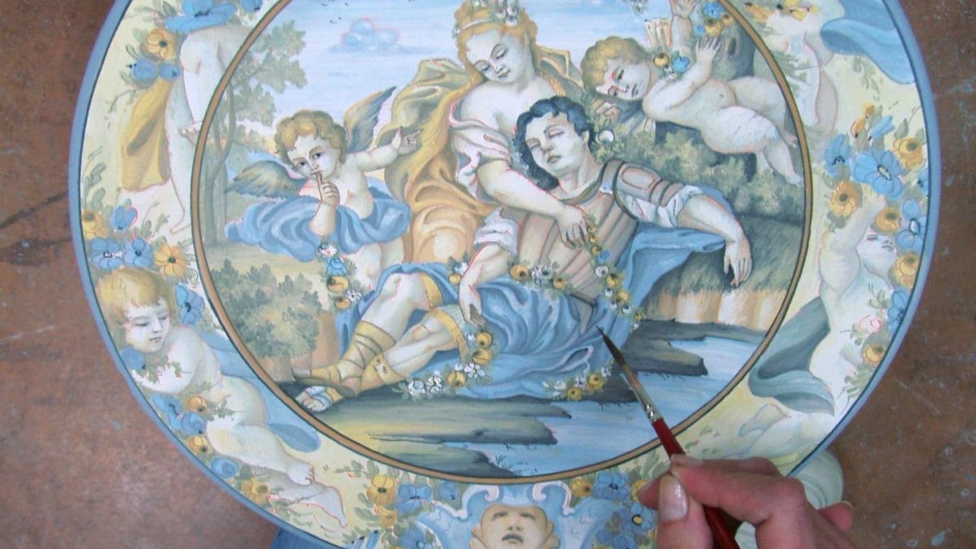 Una delle ceramiche realizzate in bottega.