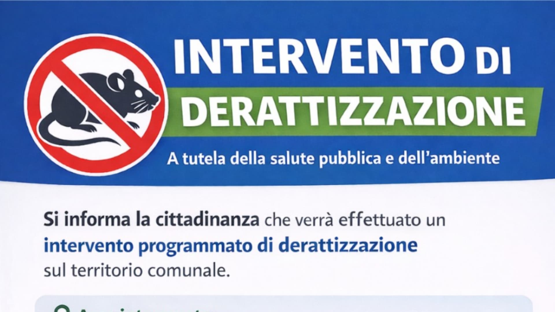 L'avviso dell'intervento