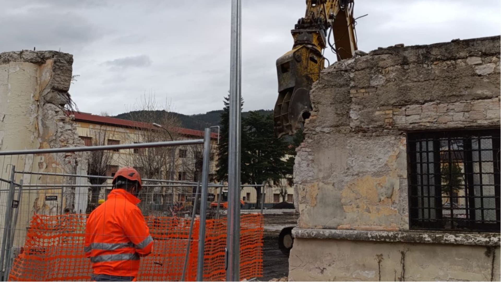 La zona dei lavori