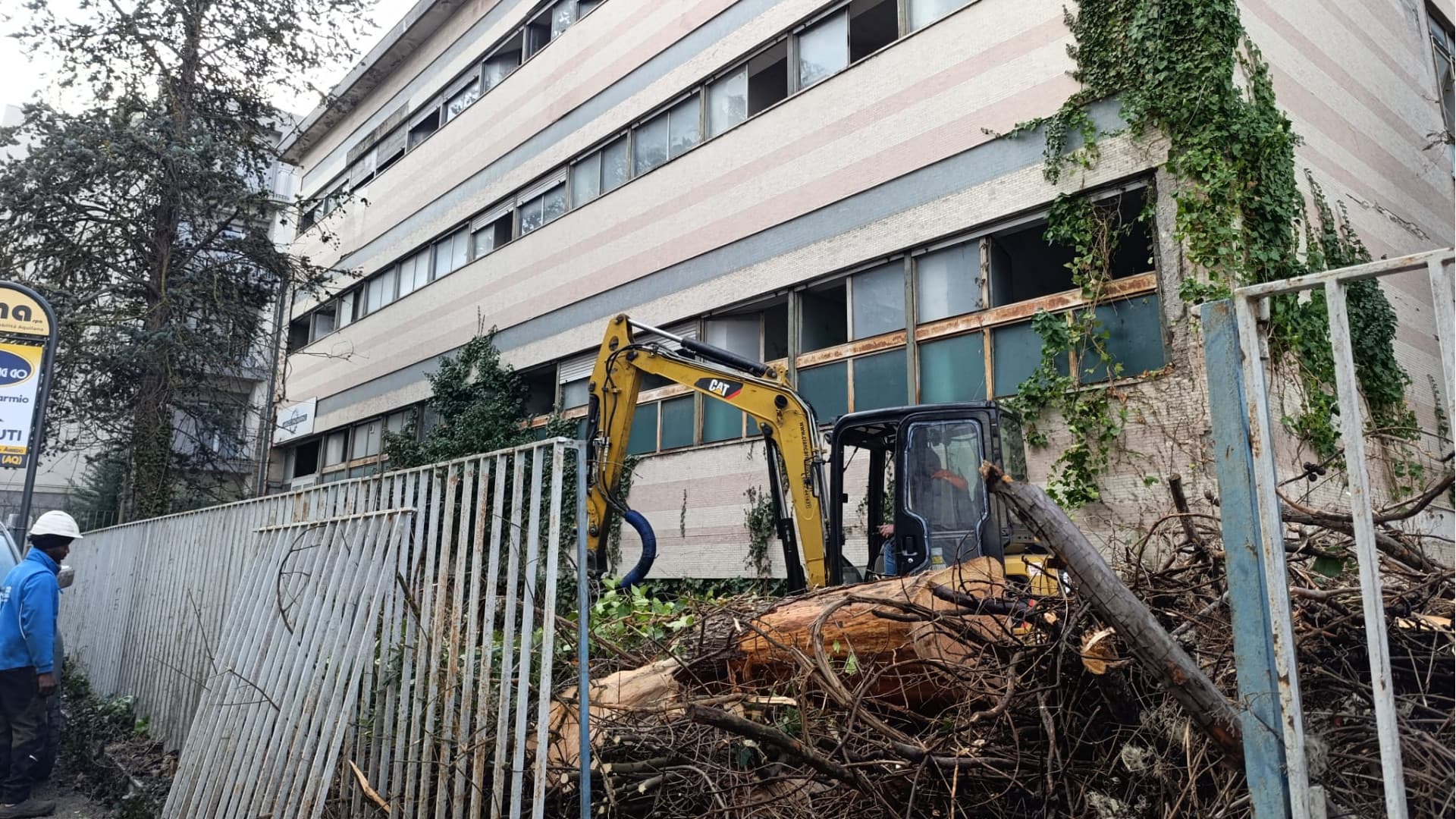 La zona del cantiere