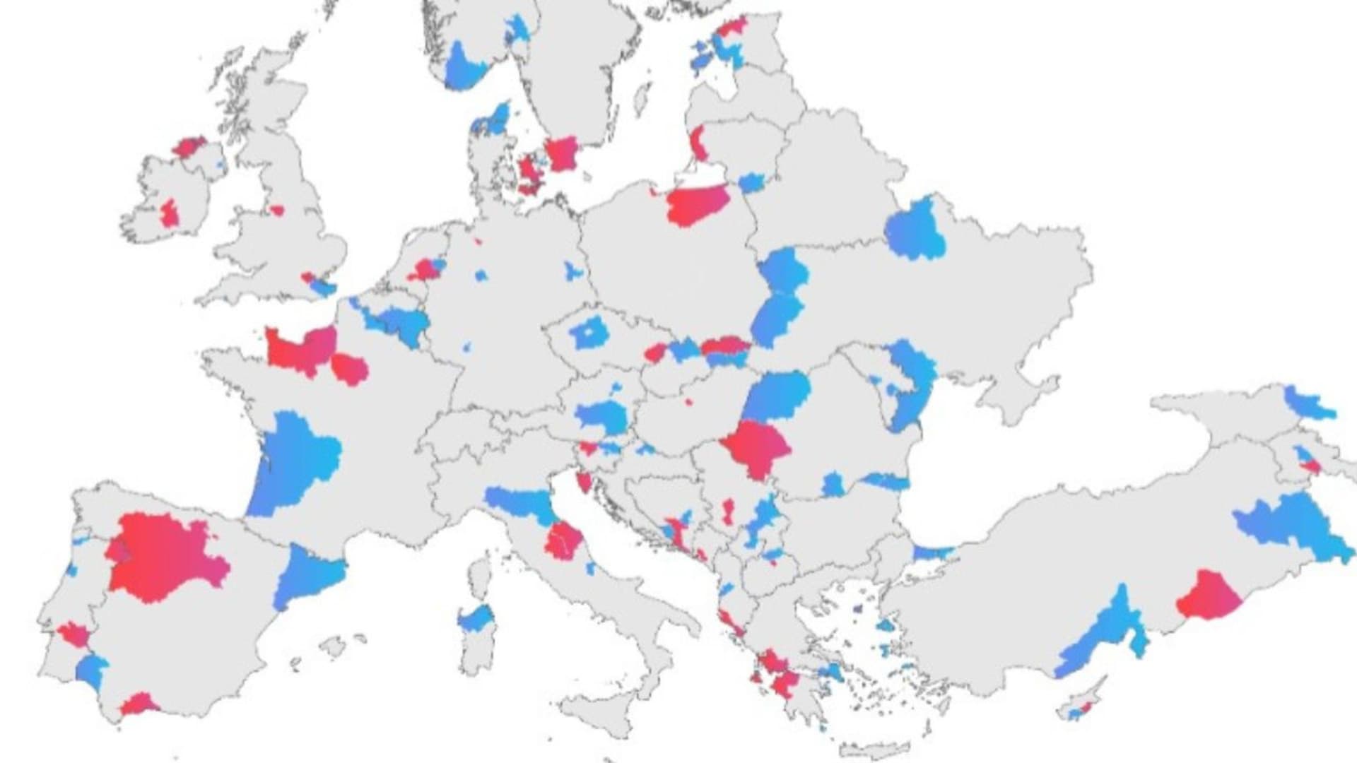 La cartina: in blu le città interessate