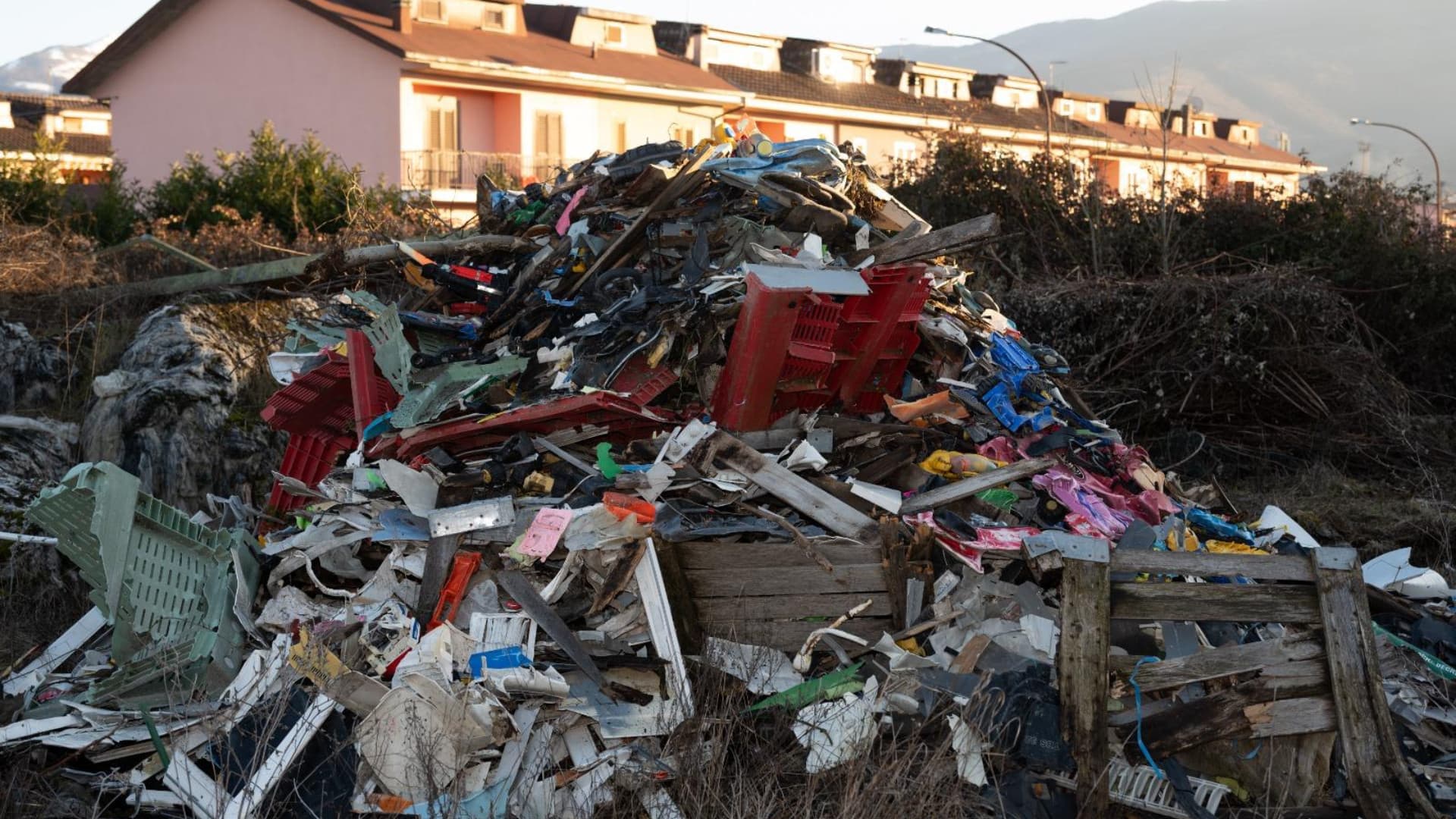 Un'immagine della discarica