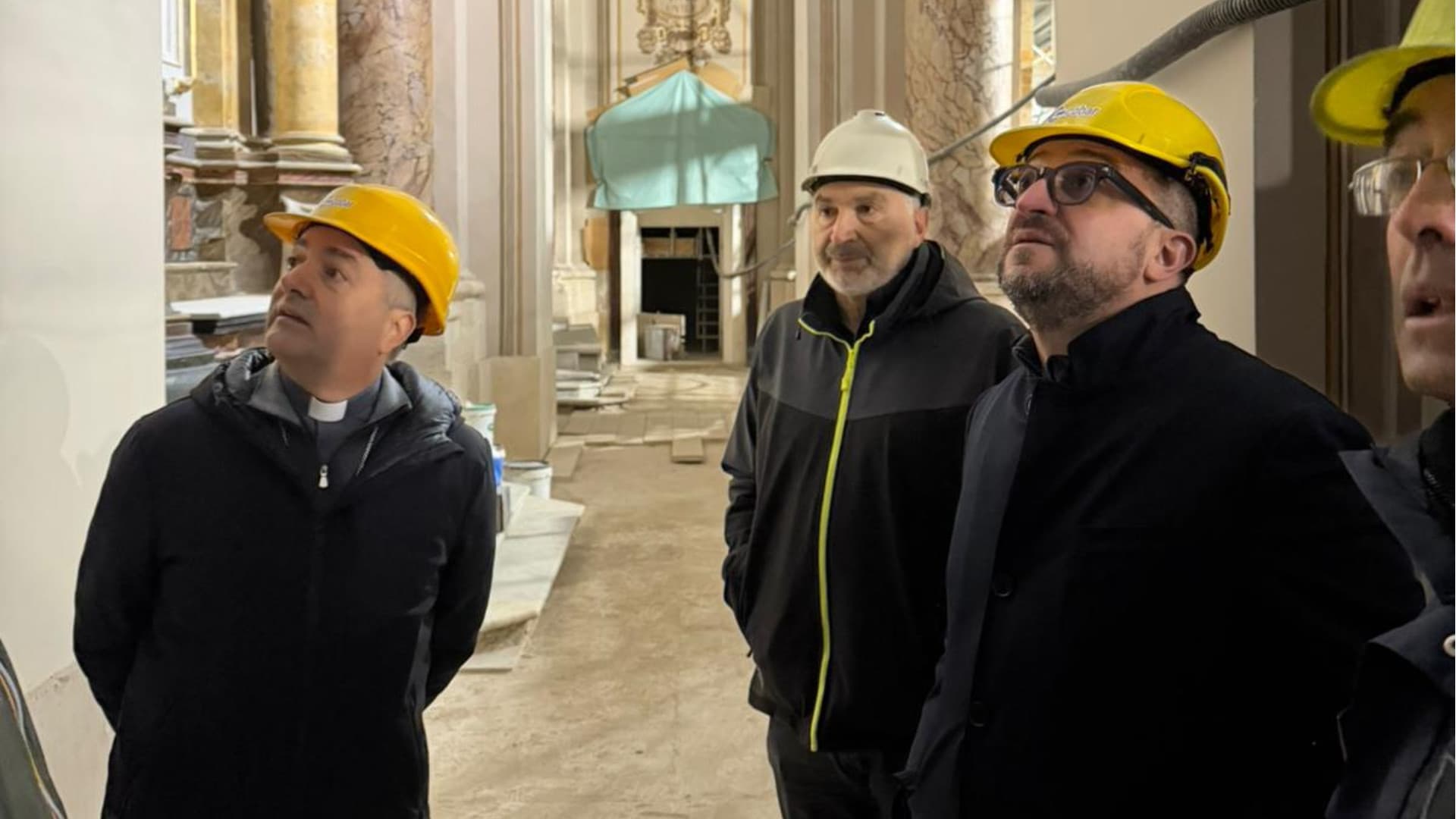 Un momento del sopralluogo