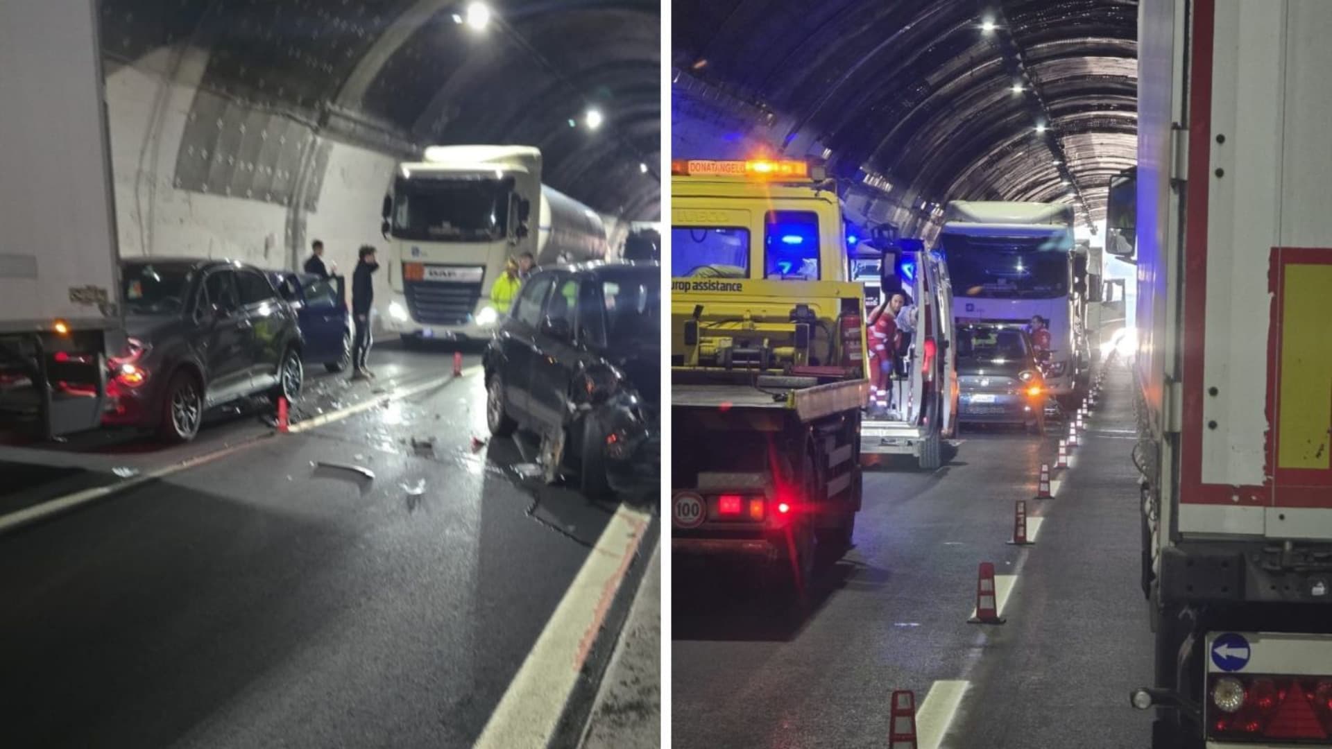 Lo schianto in galleria