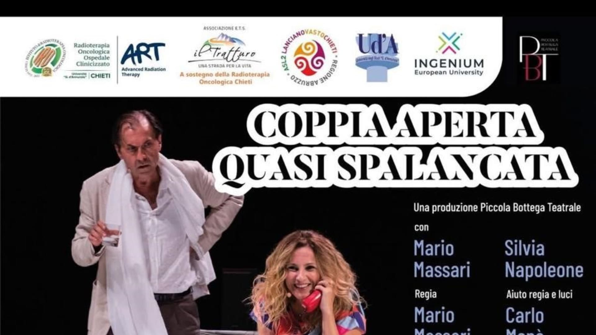 Chieti, teatro Marrucino: spettacolo solidale per la radioterapia