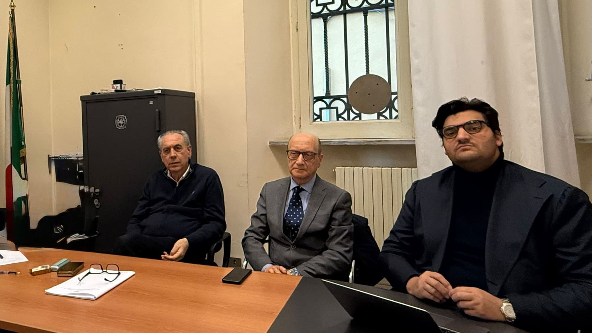Da sinistra Giovanni Legnini, Diego Ferrara e Paolo De Cesare