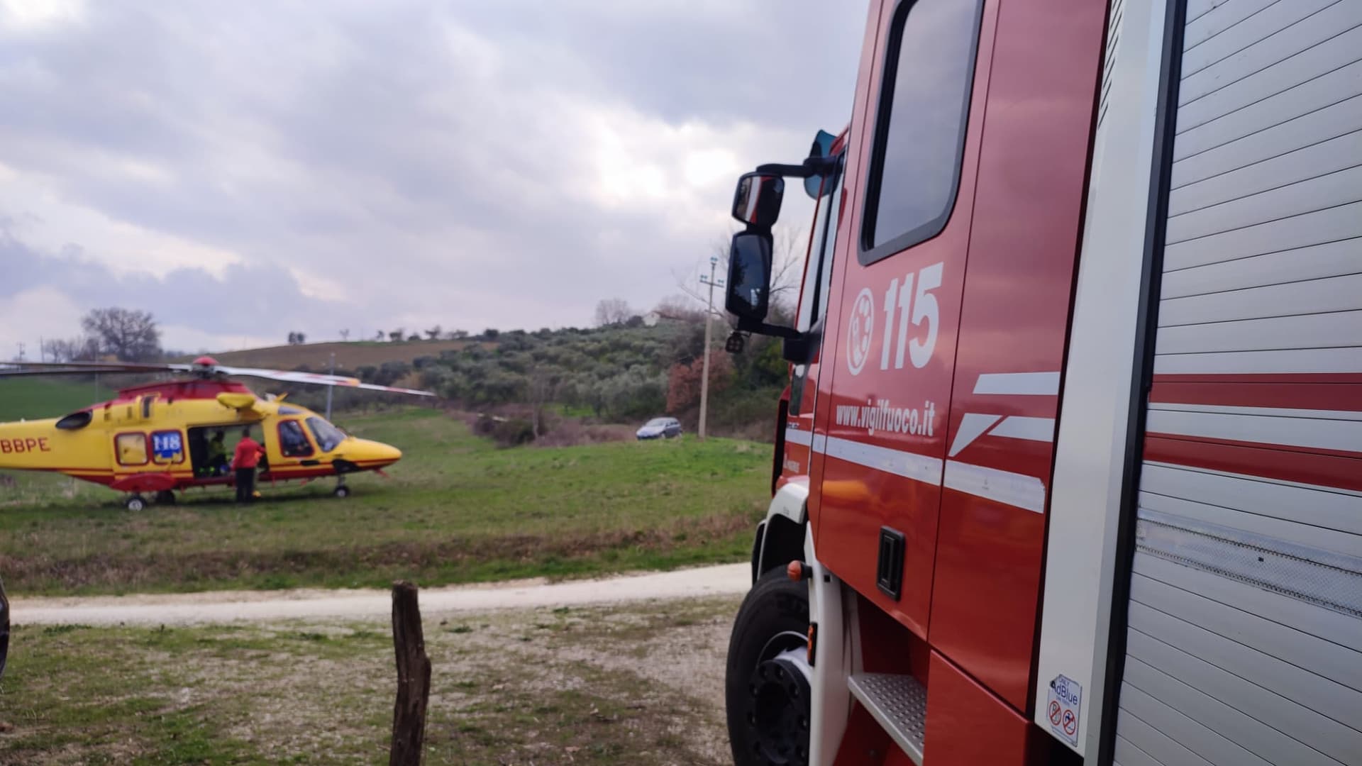 La zona dell'incidente