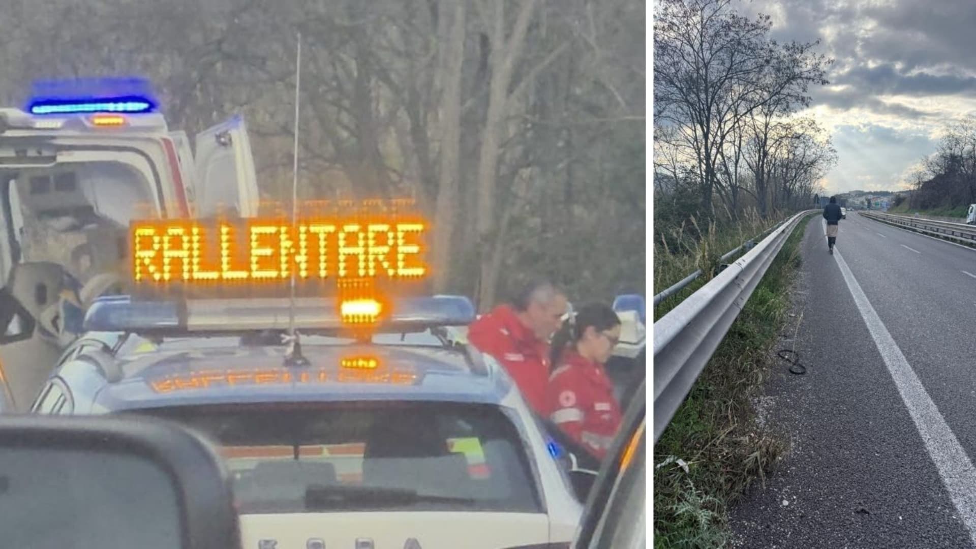 I soccorsi sulla Teramo-Mare