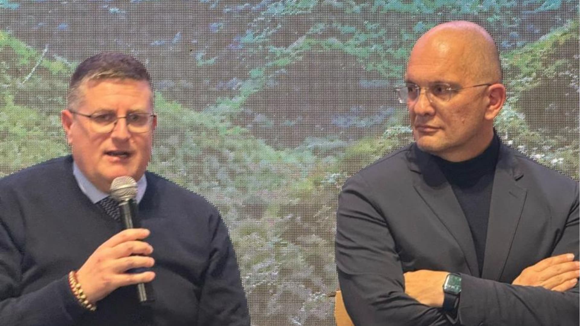 Da sinistra Roberto Santangelo e Guido Castelli