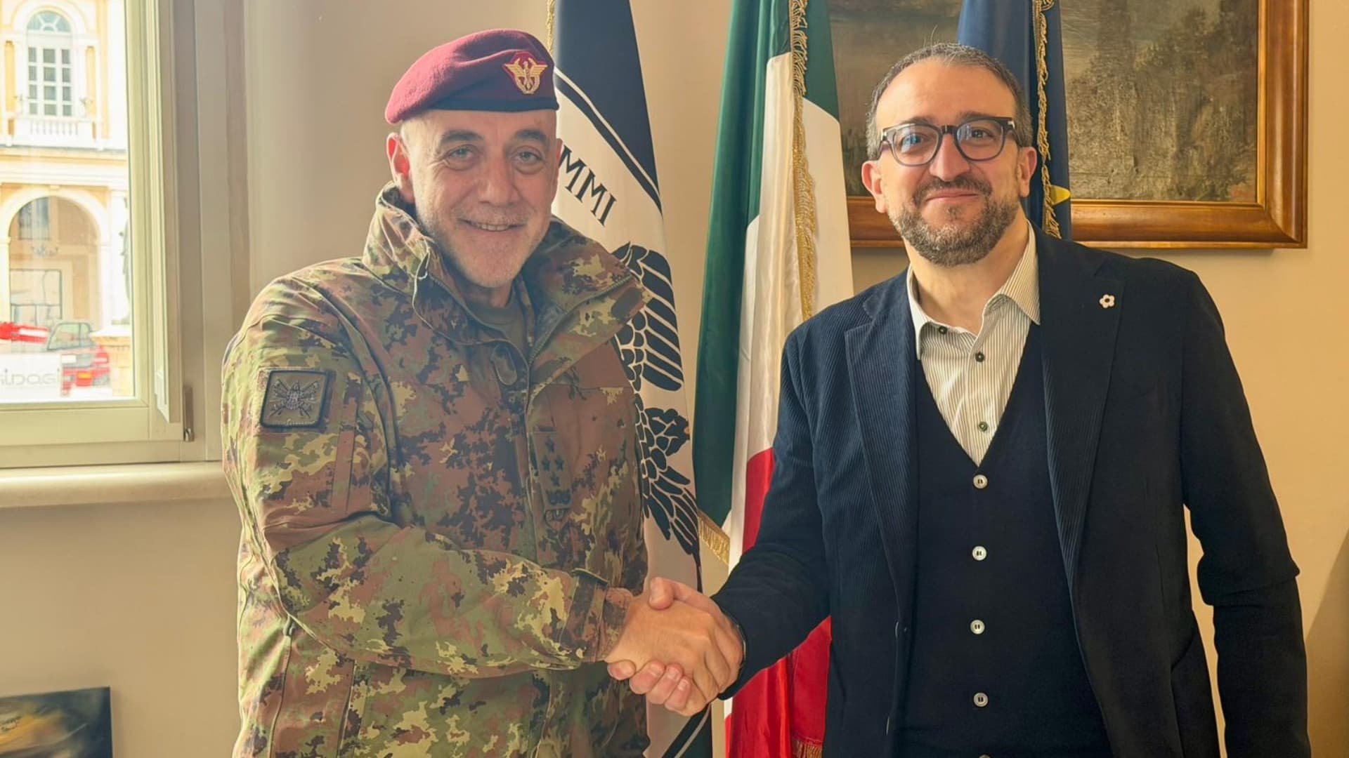 Carmine Masiello e il sindaco Pierluigi Biondi