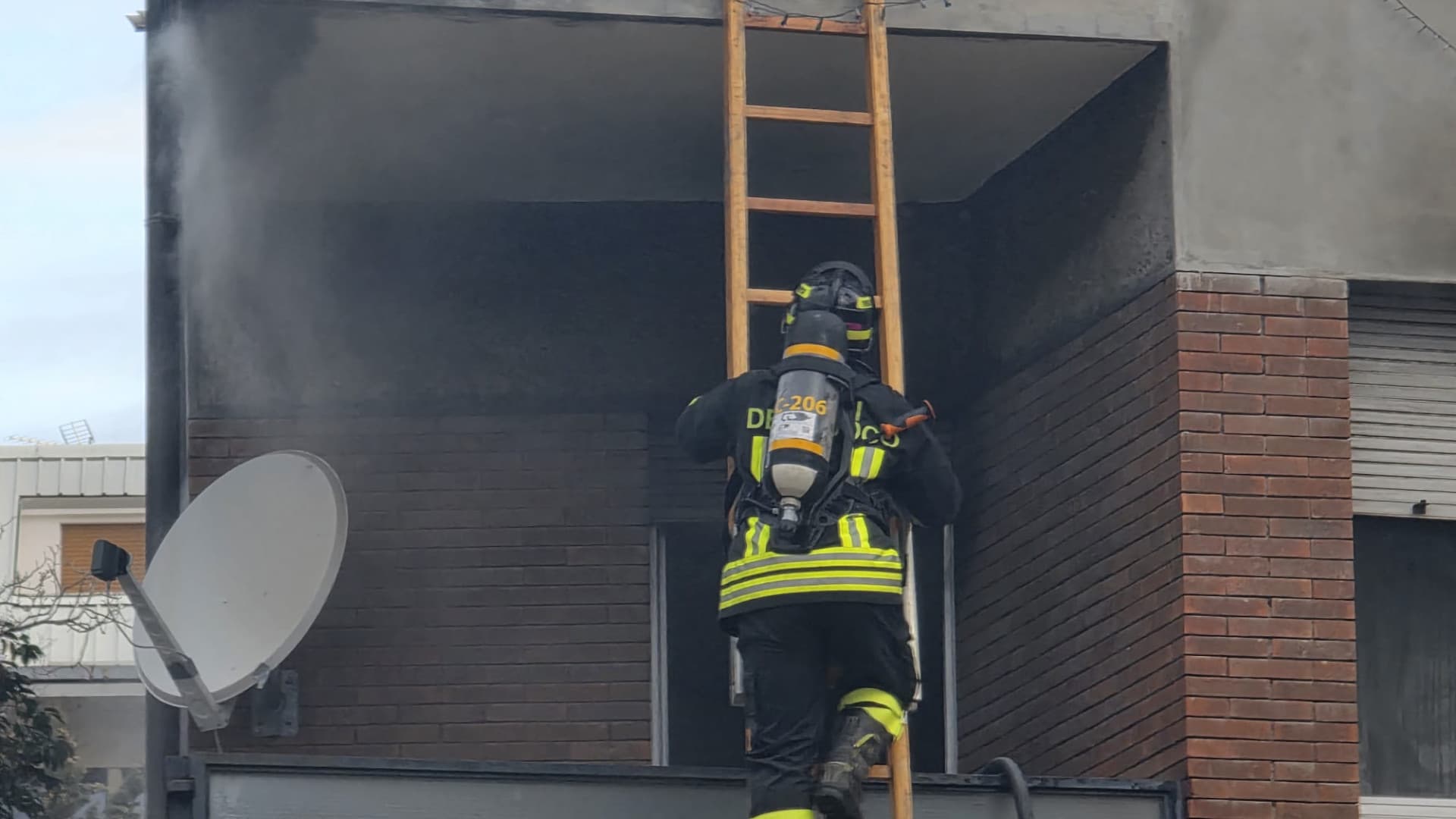 L'intervento dei vigili del fuoco