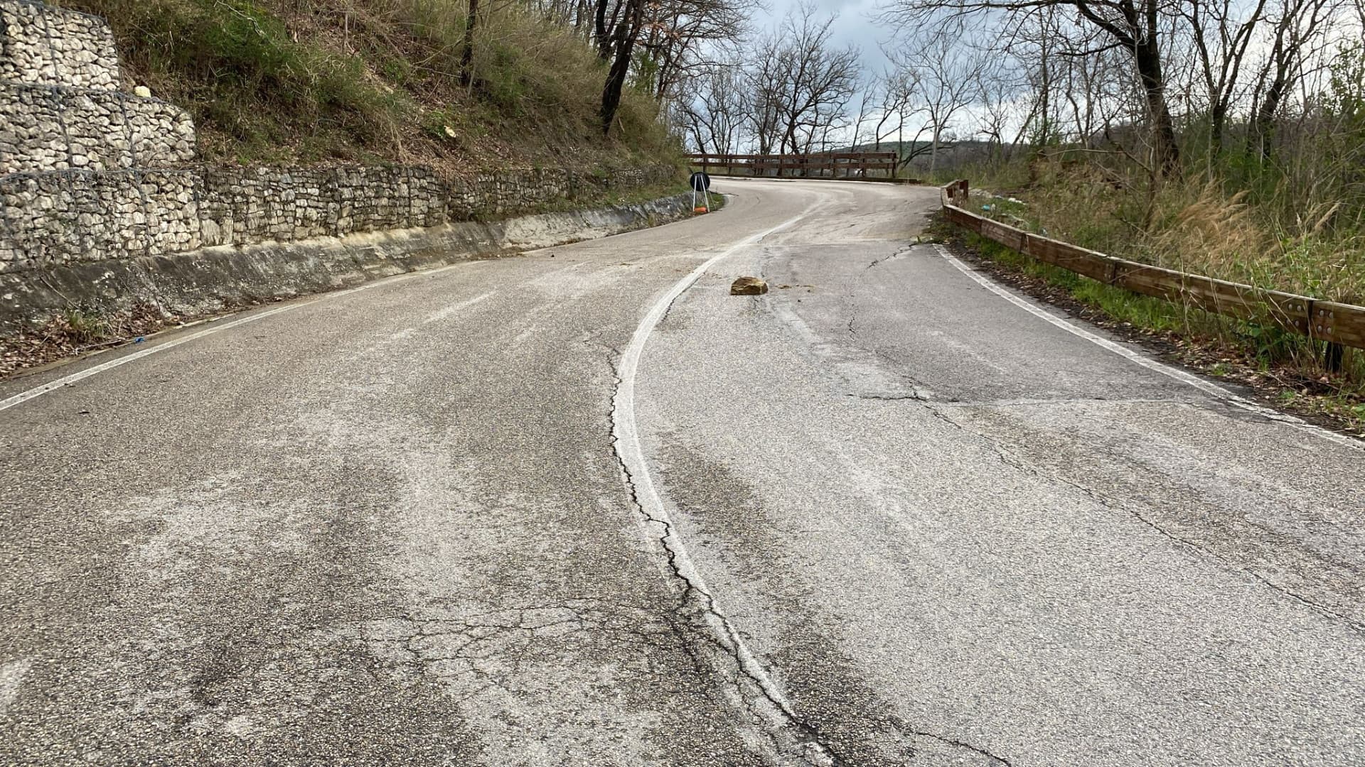 Il tratto interessato dal dissesto