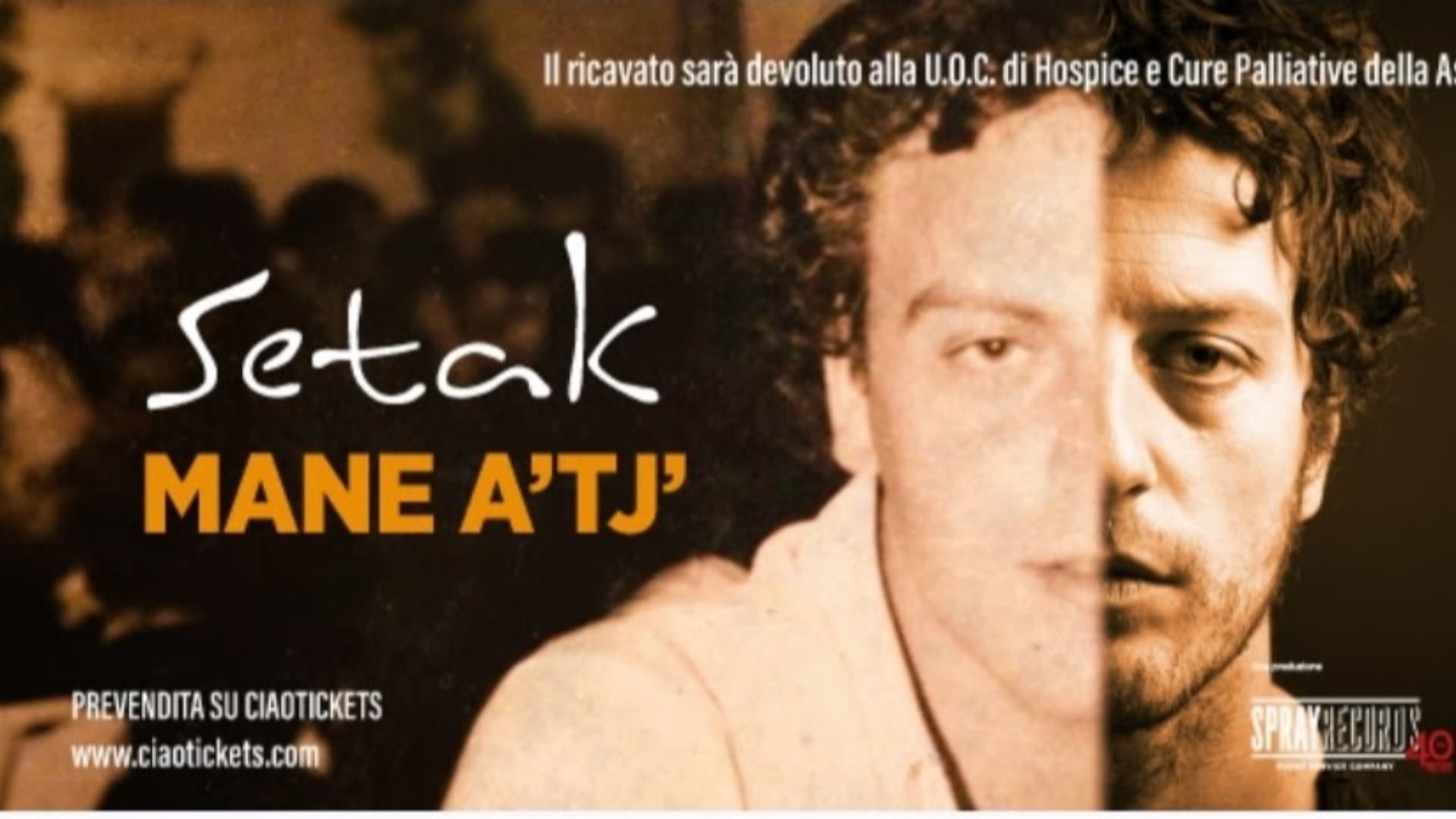 Setak in concerto a Pescara: l'intero incasso in dono all'hospice