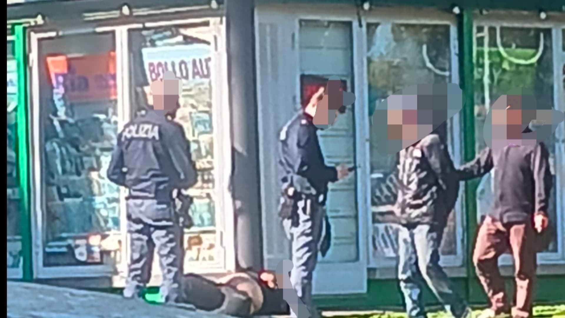 L'intervento degli agenti