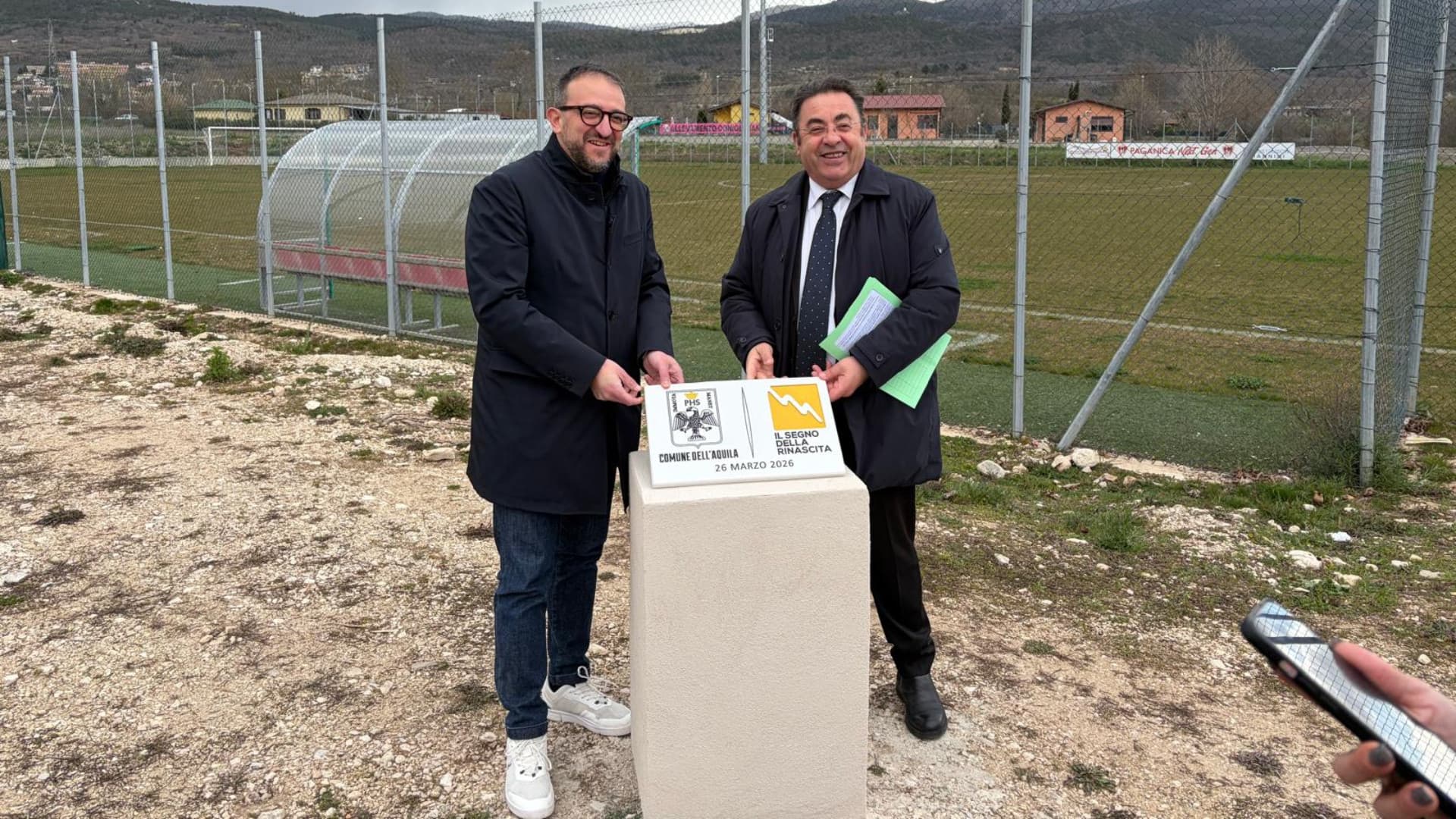 Il sindaco Biondi e l'assessore Colonna