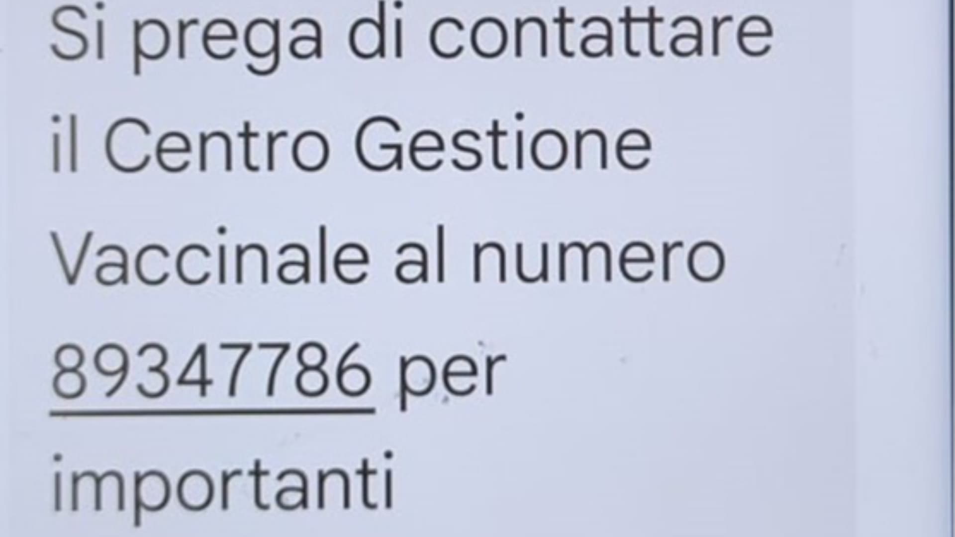 Il falso messaggio