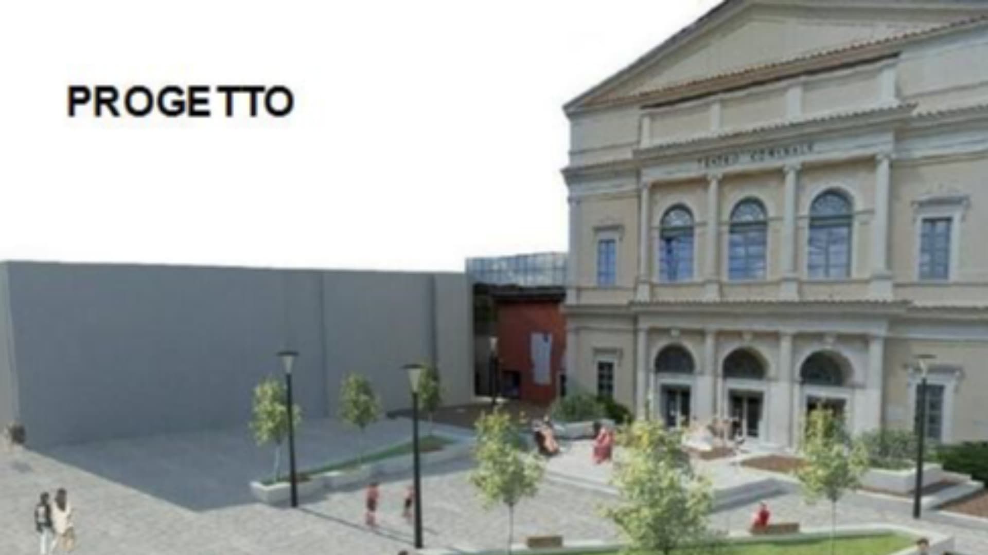 L'Aquila, Conalpa: «In piazza del Teatro dove sono finiti gli alberi?»