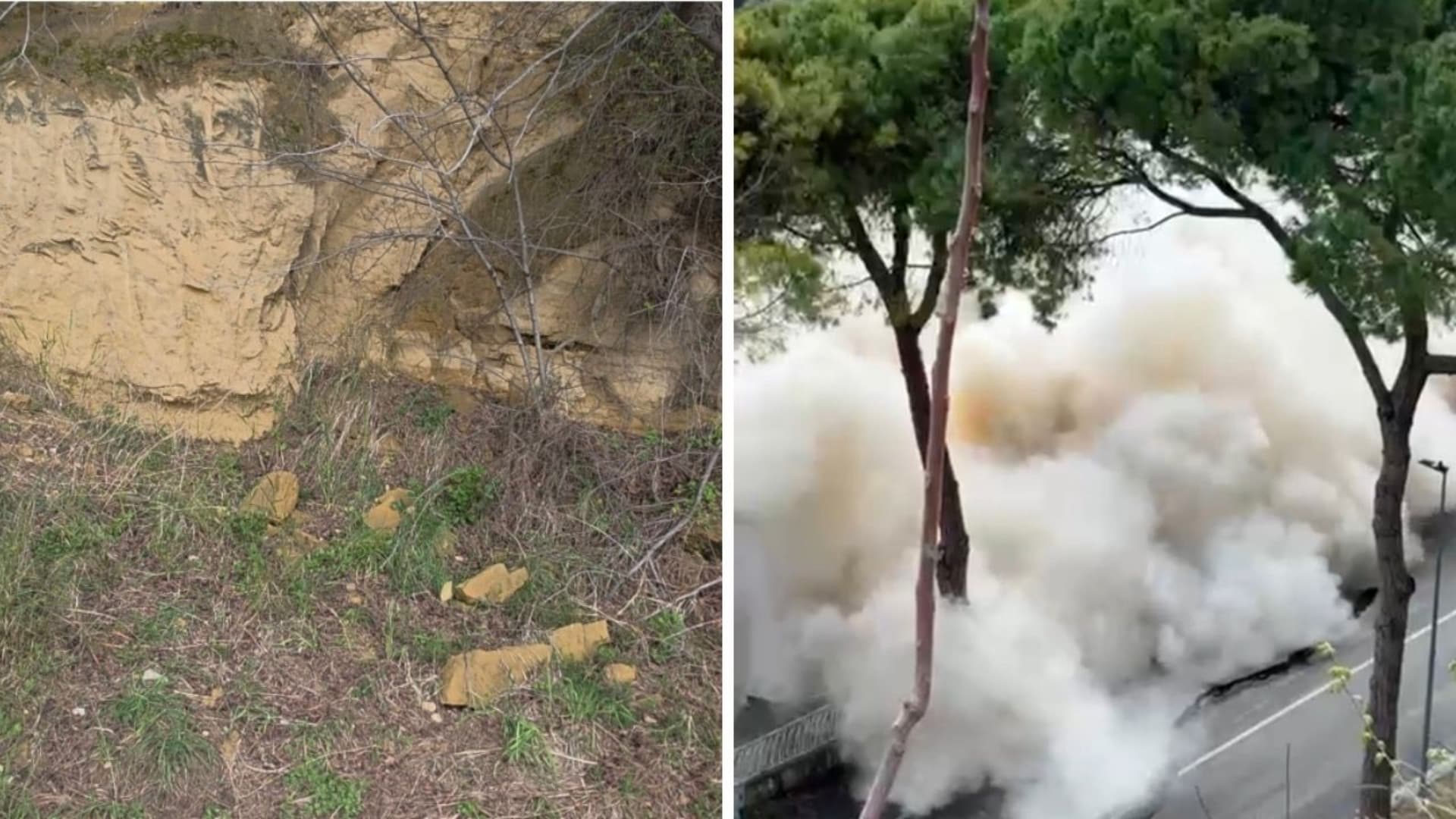 Due effetti della frana a Silvi