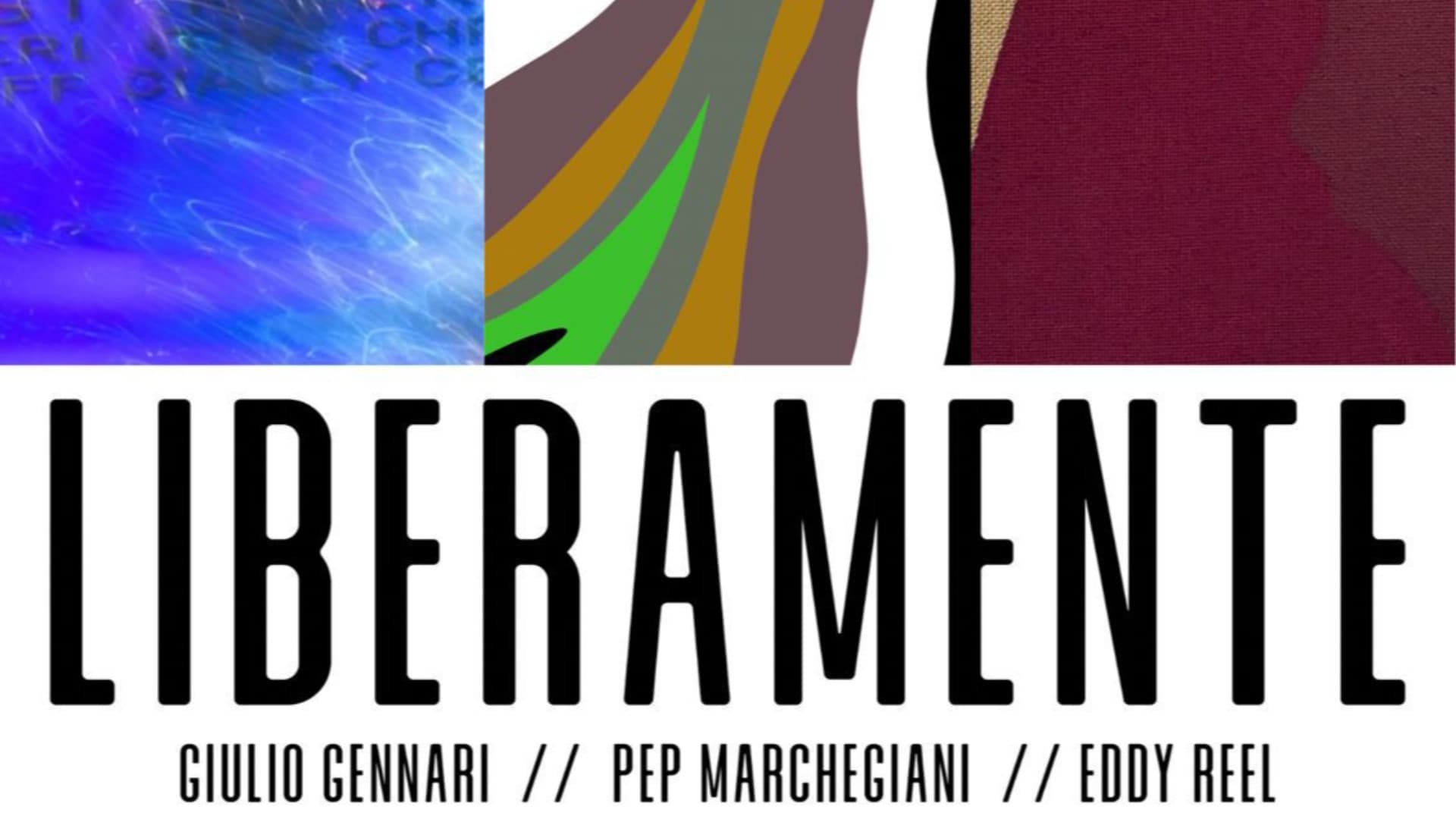 La locandina della mostra di Gennari, Marchegiani e Reel