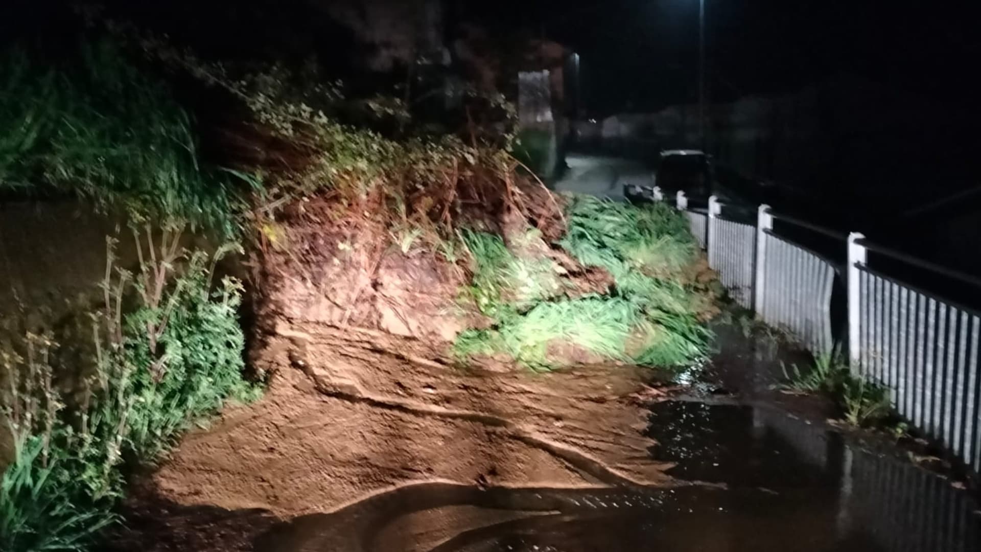 Uno degli smottamenti