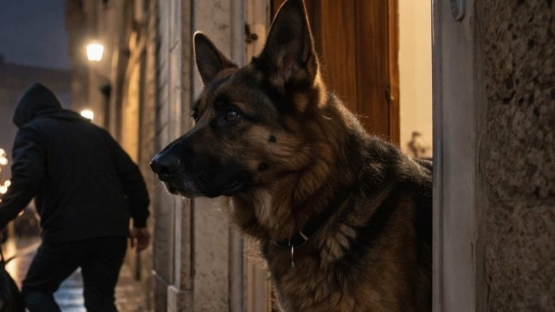 Il cane di guardia (immagine realizzata dall'intelligenza artificiale)