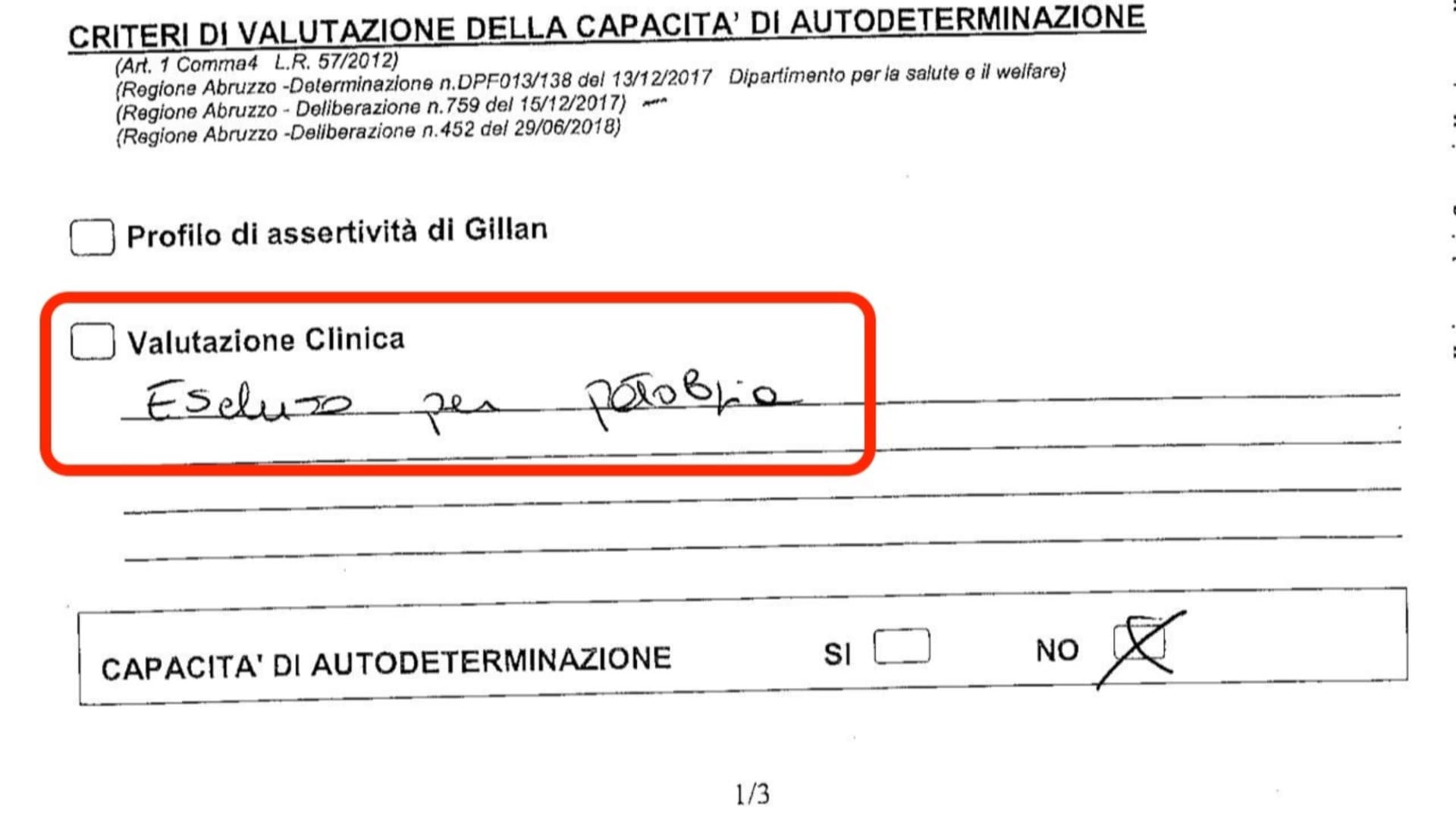 Il responso alla richiesta