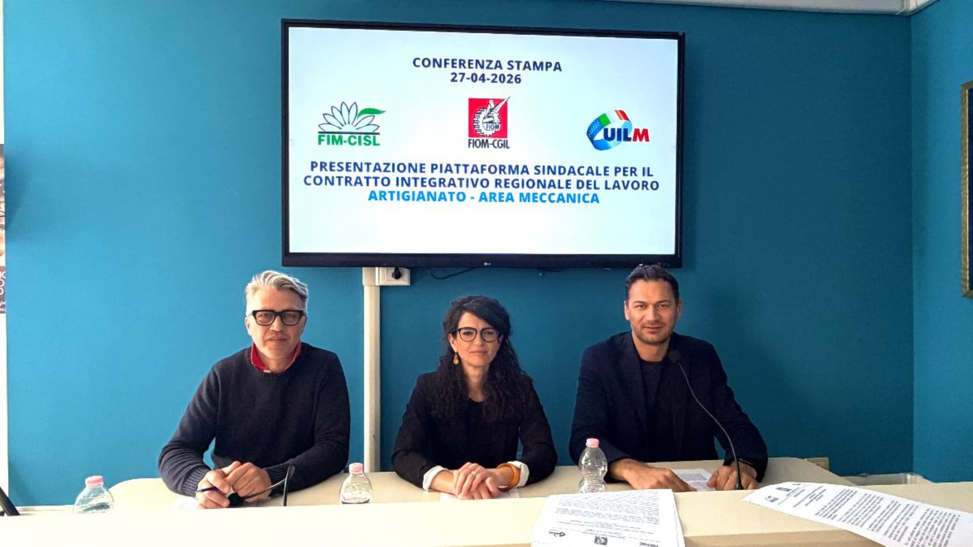 Pescara, Fim Cisl, Fiom Cgil e Uilm Uil Abruzzo: presentata la piattaforma sindacale per il primo contratto regionale del settore artigiano area meccanica
